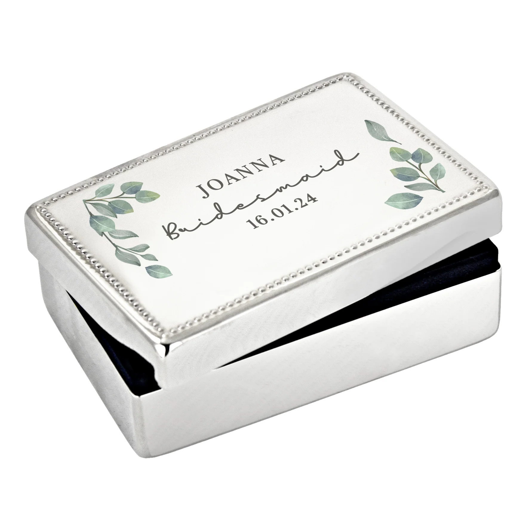 Personalised Botanical Rectangular Jewellery Box - Image 5