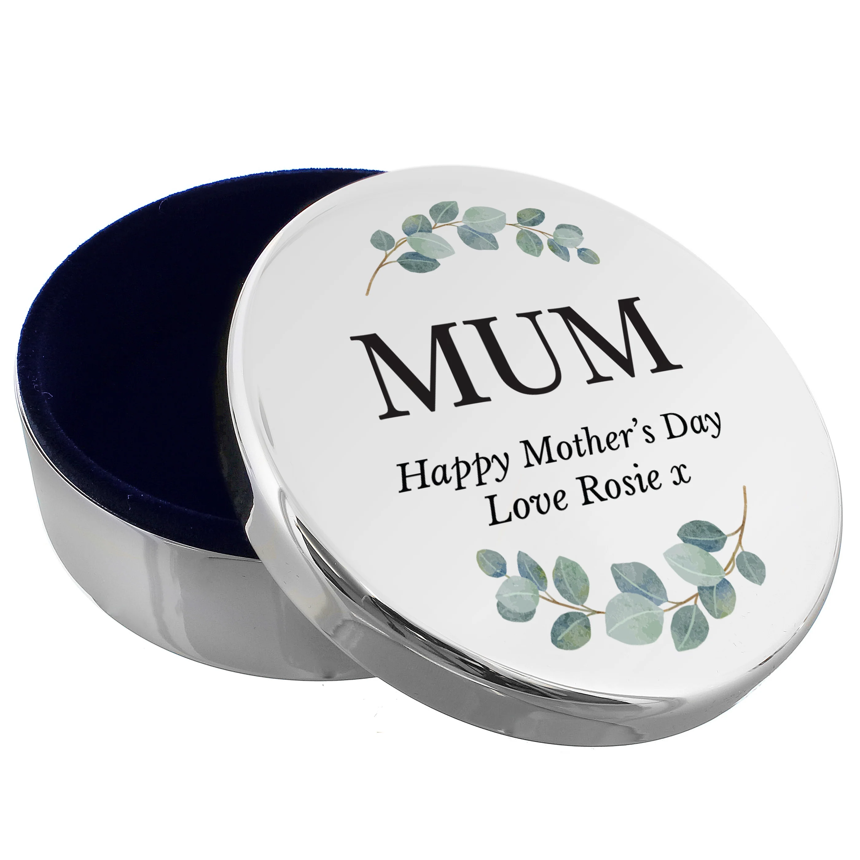 Personalised Botanical Round Trinket Box - Image 5