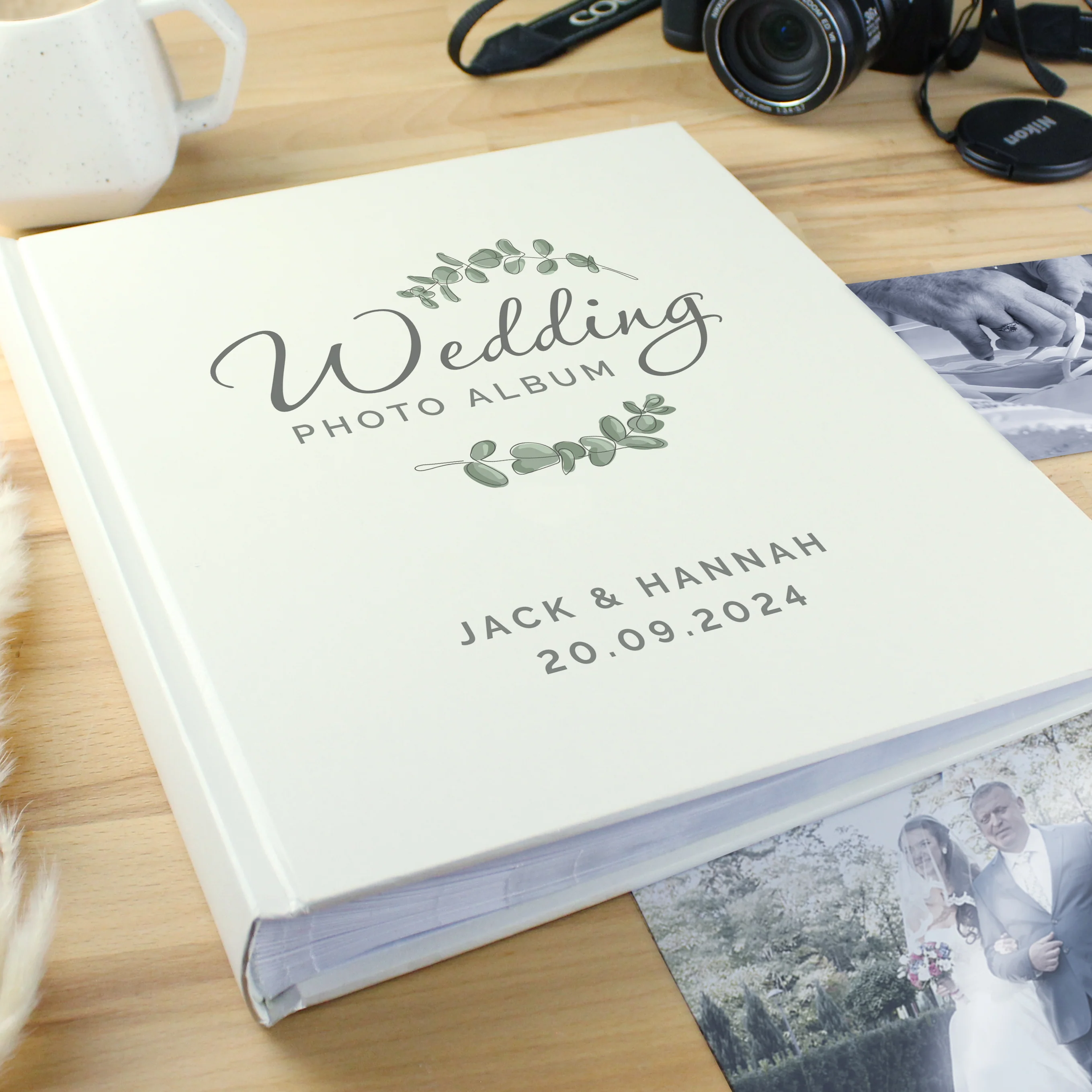 Personalised Botanical Traditional Wedding Photo Album - Image 2