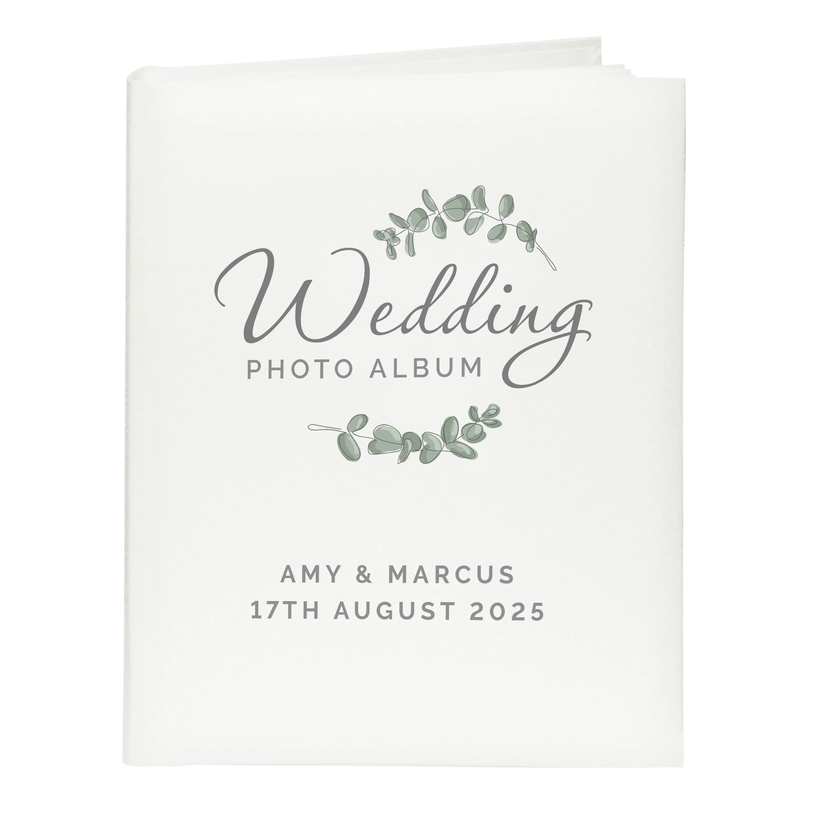 Personalised Botanical Traditional Wedding Photo Album - Image 5