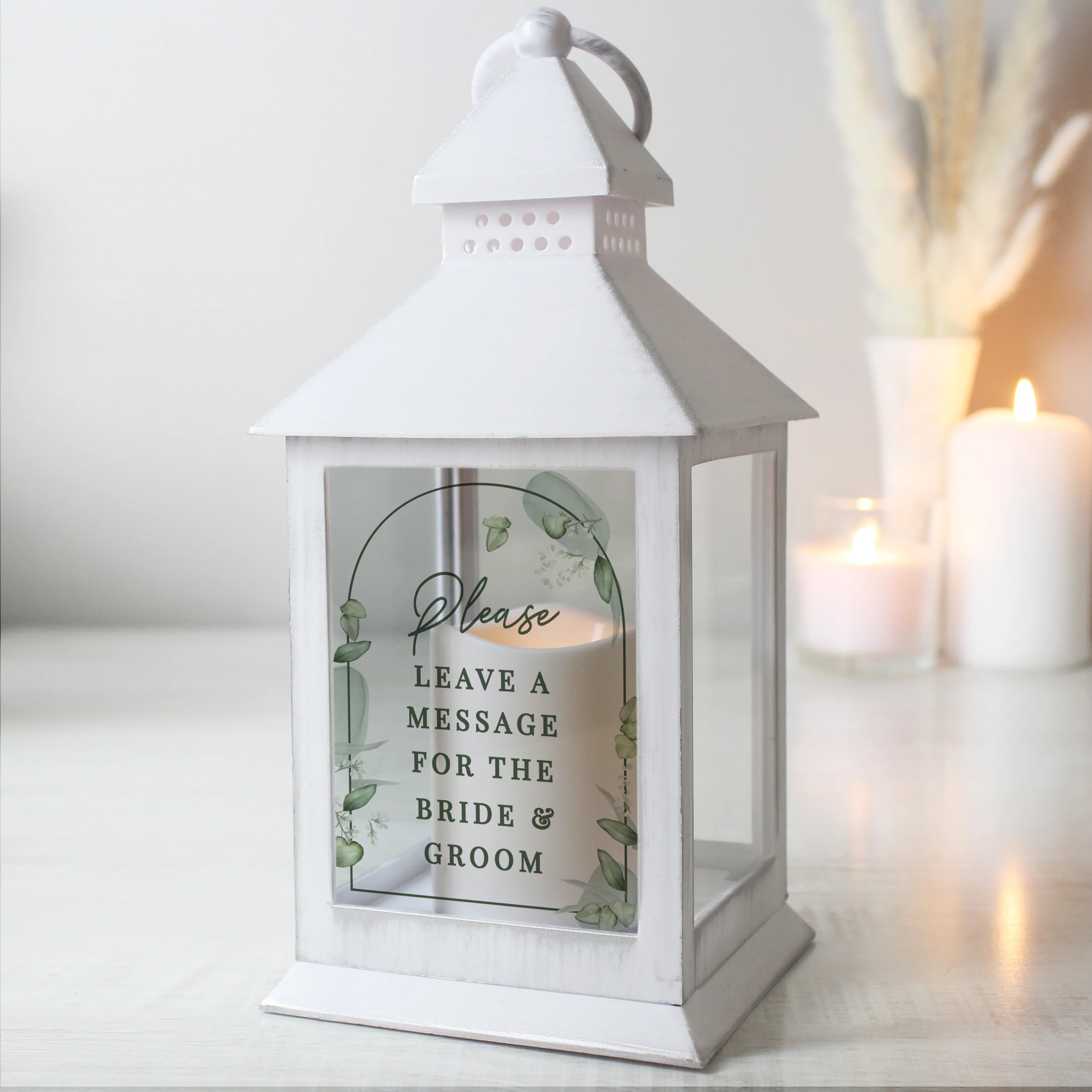 Personalised Botanical Wedding Lantern - Image 4