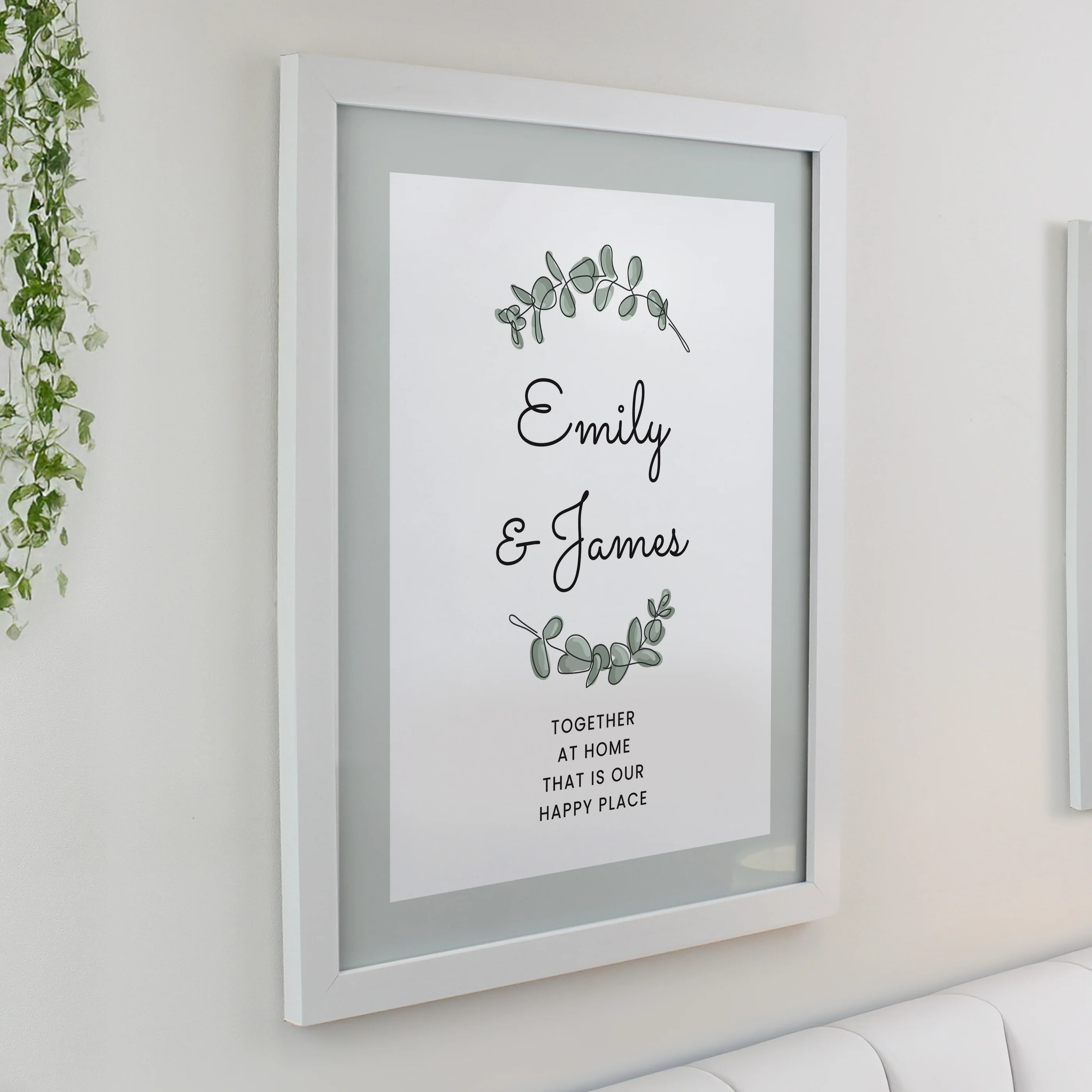 Personalised Botanical White Poster Frame - Image 2