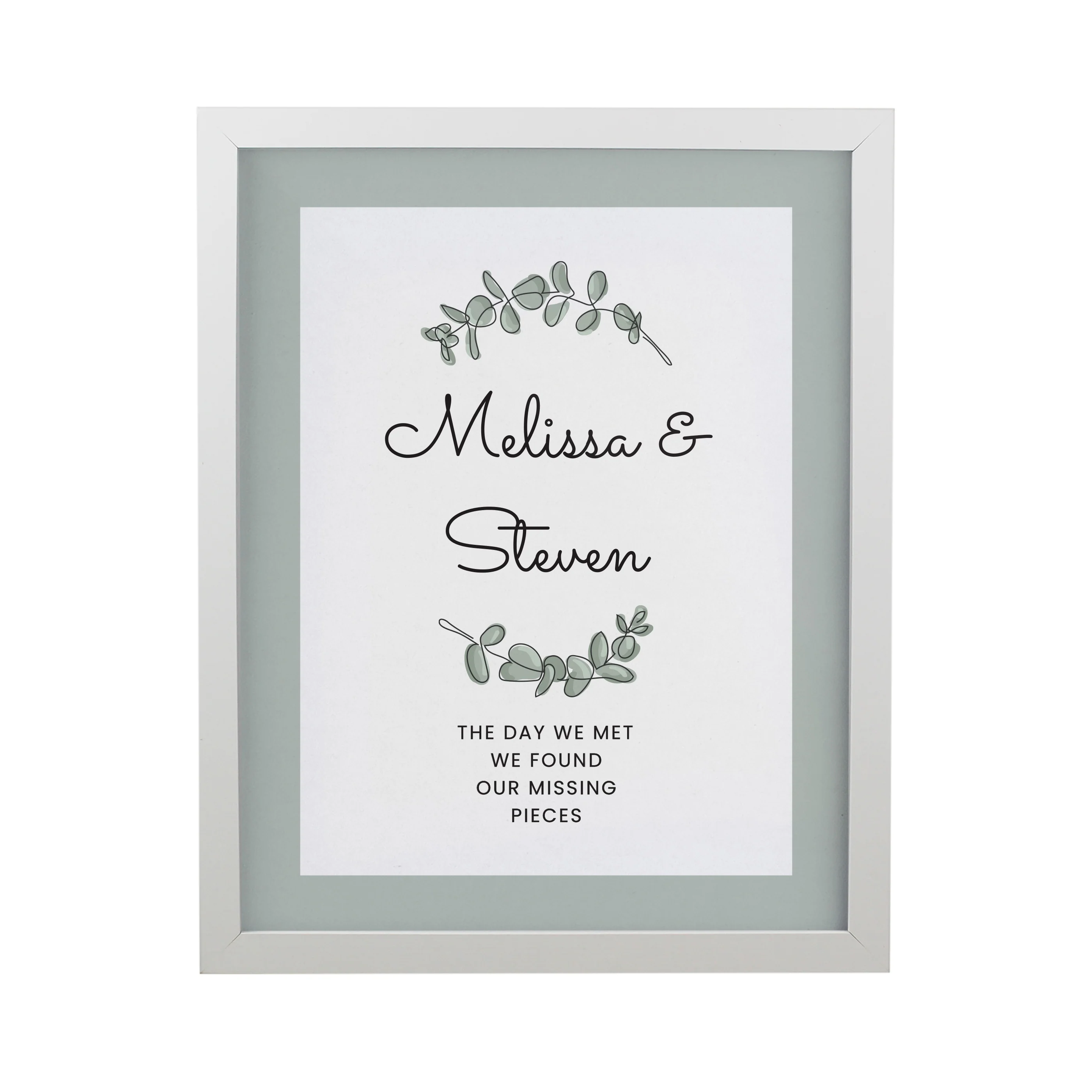 Personalised Botanical White Poster Frame - Image 3