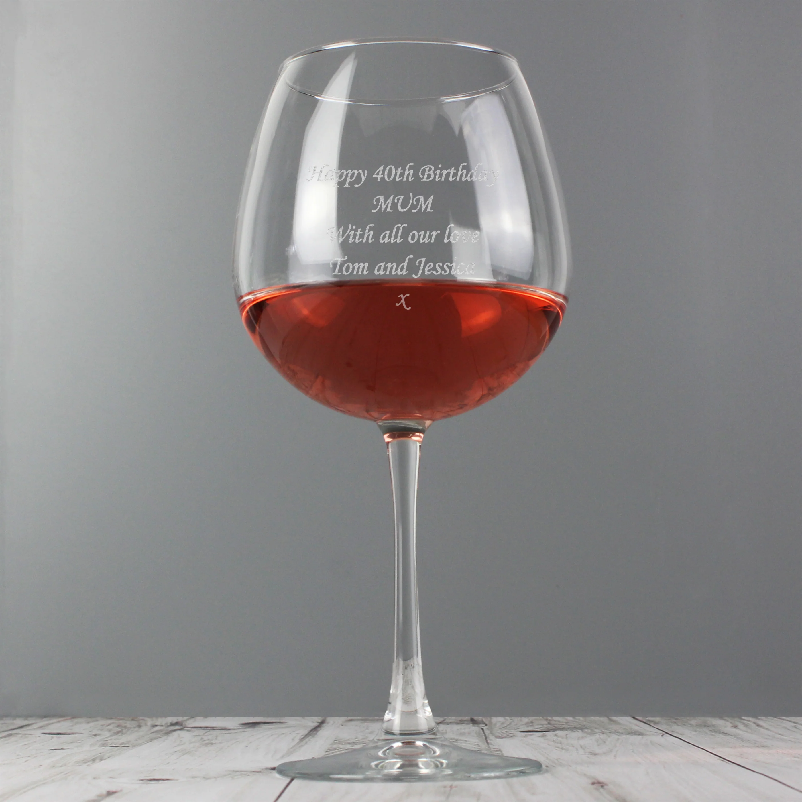 Personalised Bottle of Wine Glass - Image 7