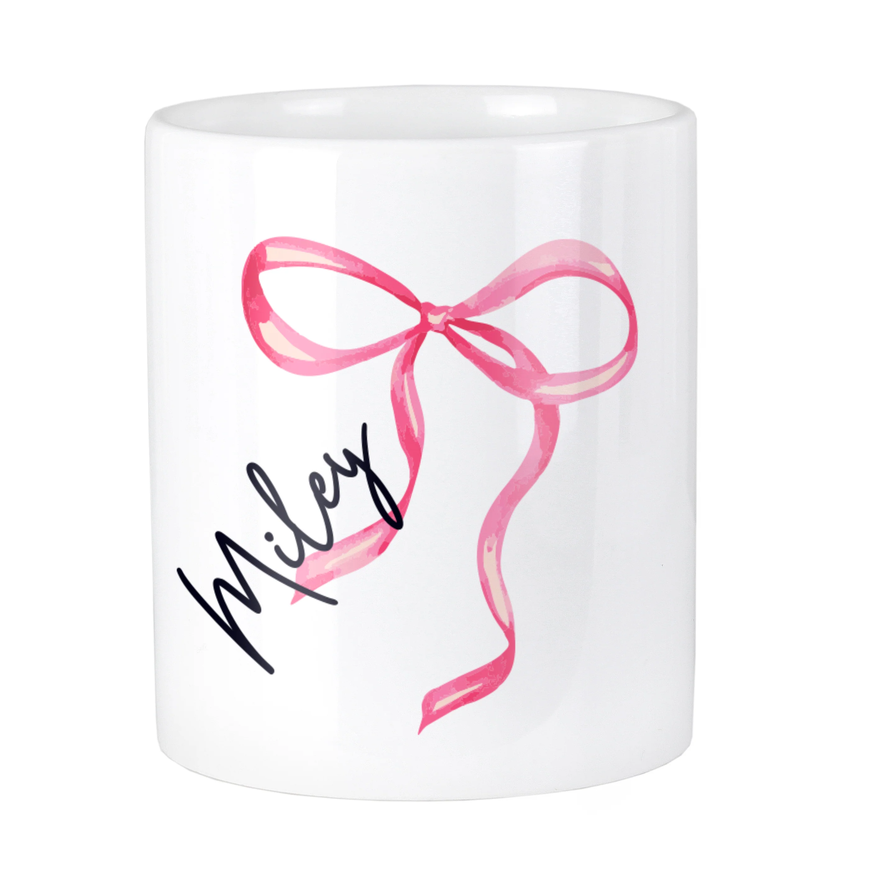 Personalised Bow Make Up Brush Holder - Image 4