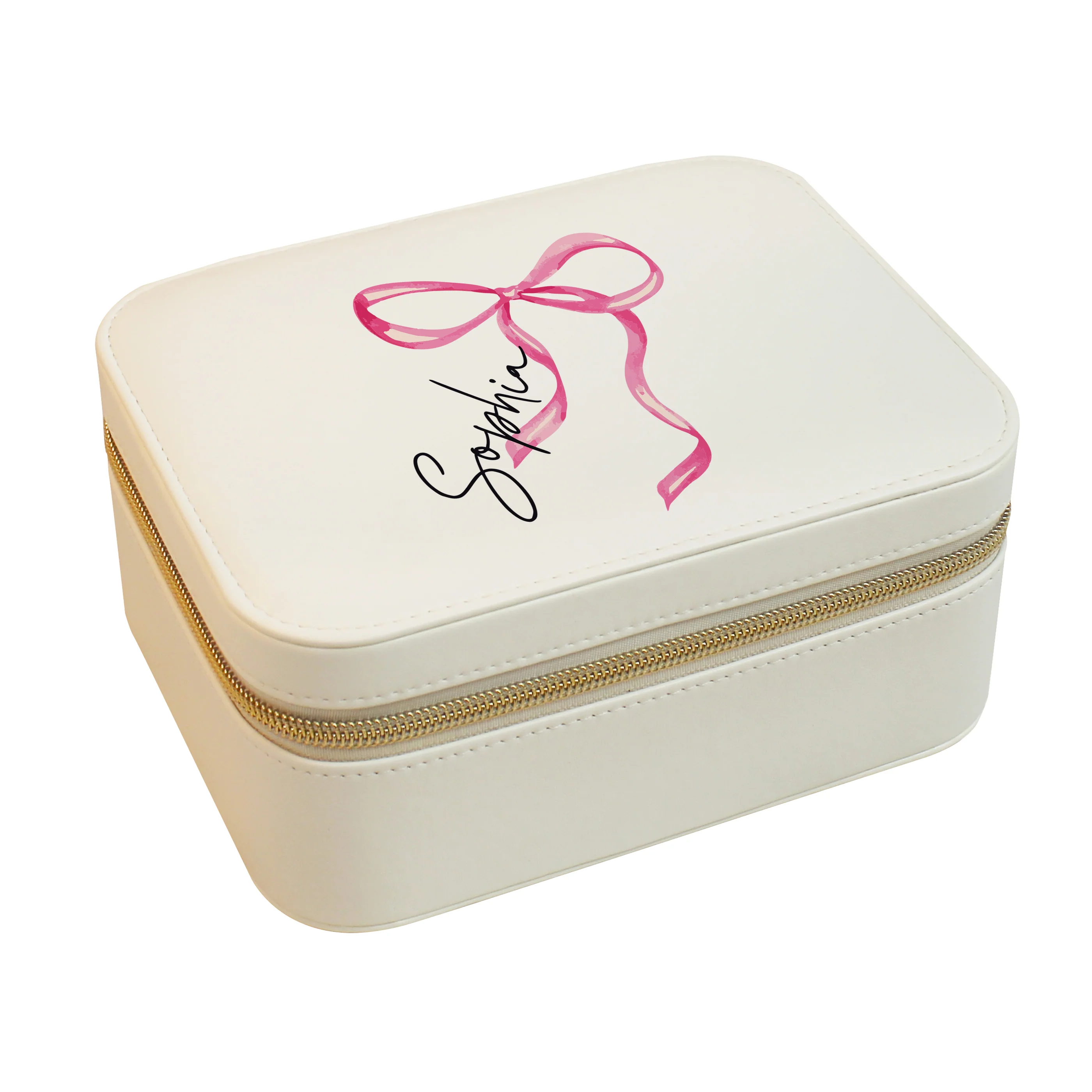 Personalised Bow Travel Jewellery Box - Image 5