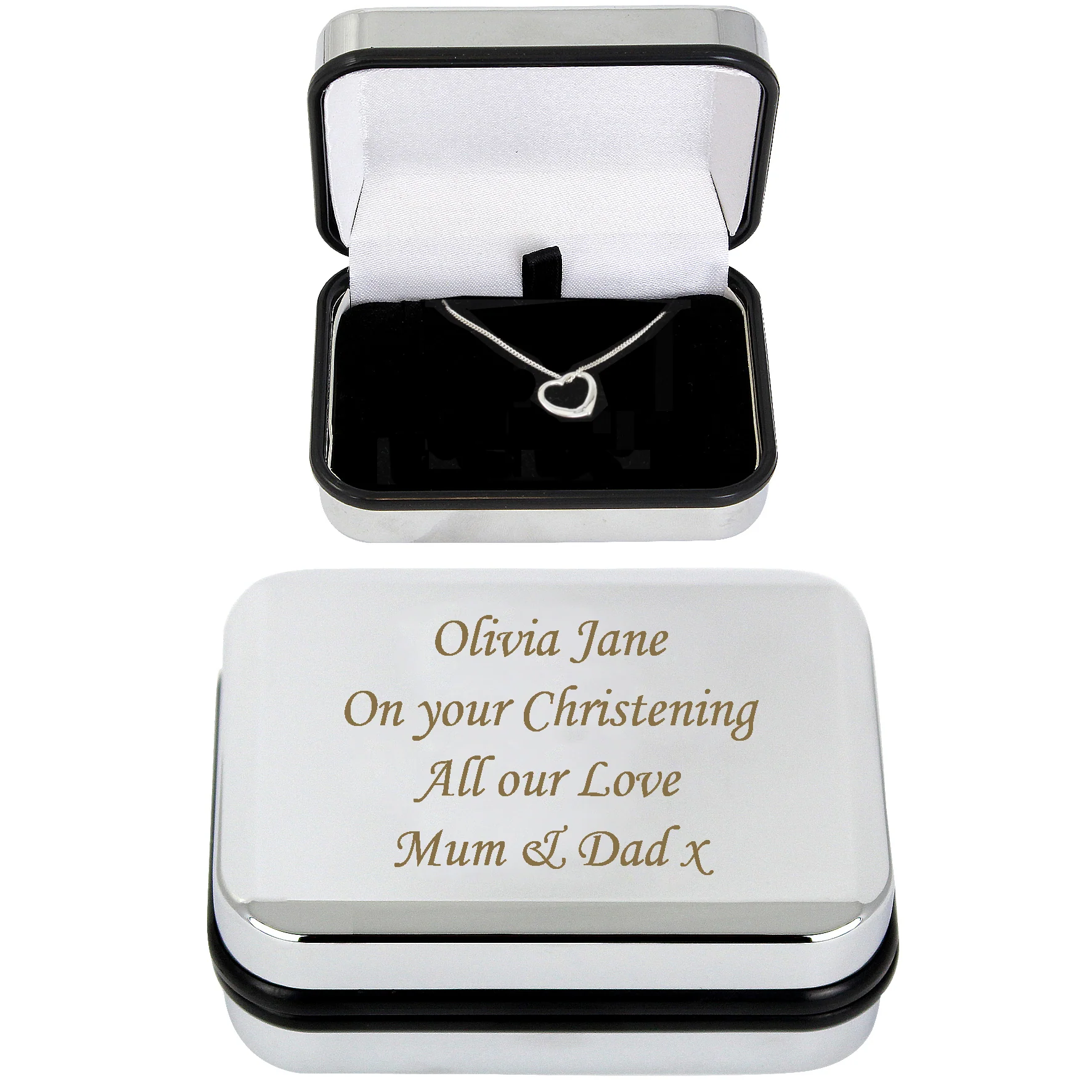 Personalised Box With Sterling Silver Heart Necklace - Image 5