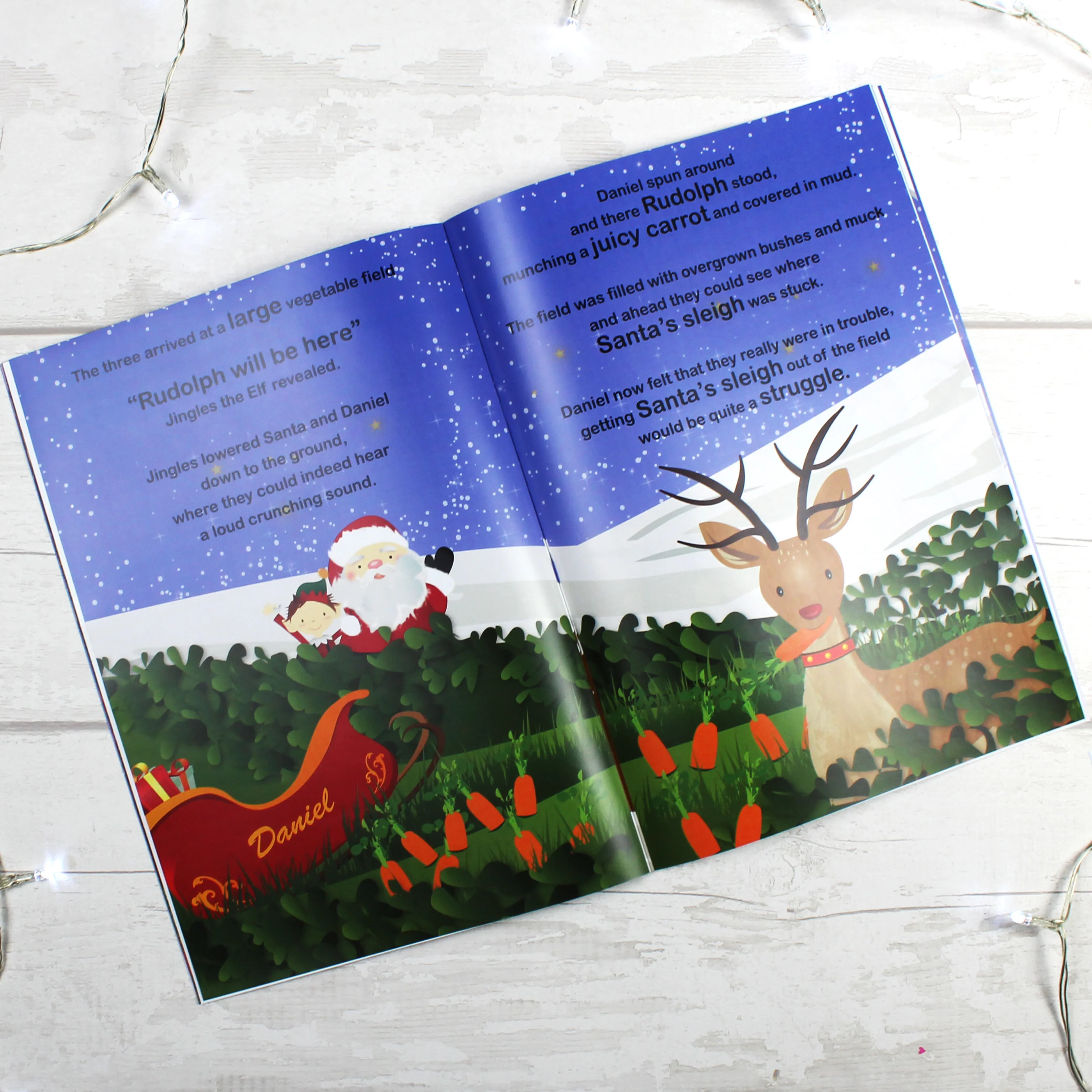 Personalised Boys ""It's Christmas"" Story Book, Featuring Santa and his Elf Jingles - Image 6