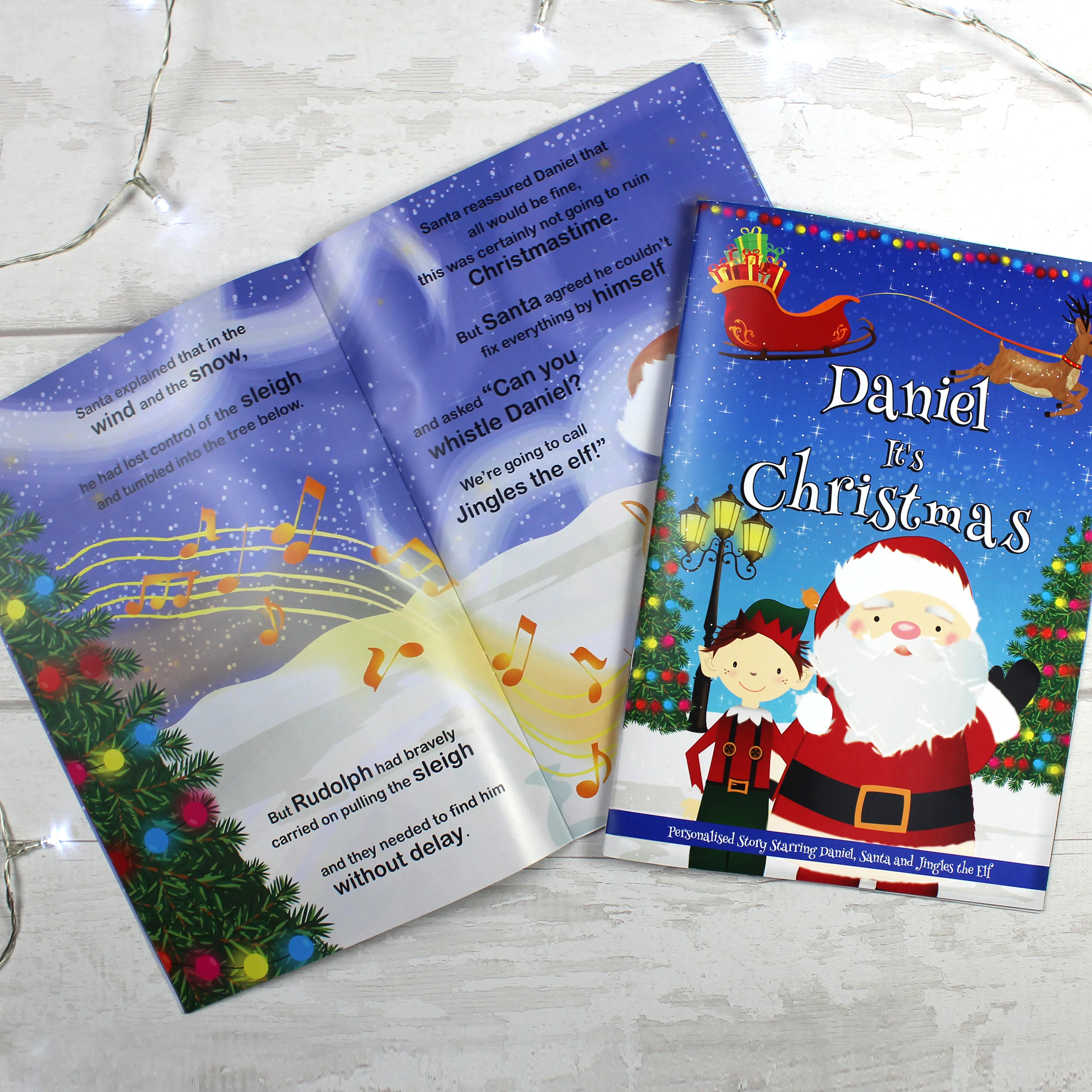 Personalised Boys ""It's Christmas"" Story Book, Featuring Santa and his Elf Jingles - Image 8
