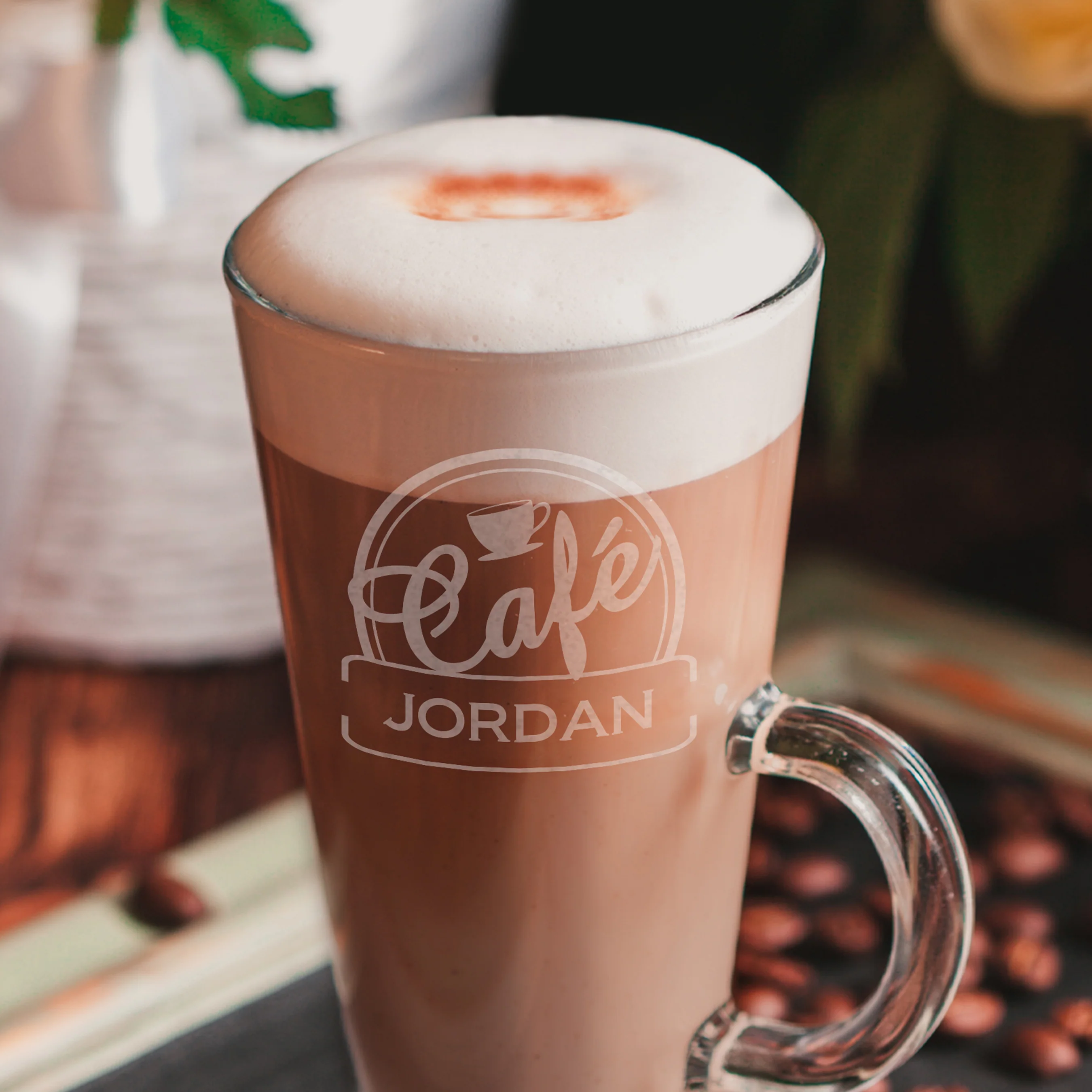 Personalised Cafe Latte Glass - Image 4