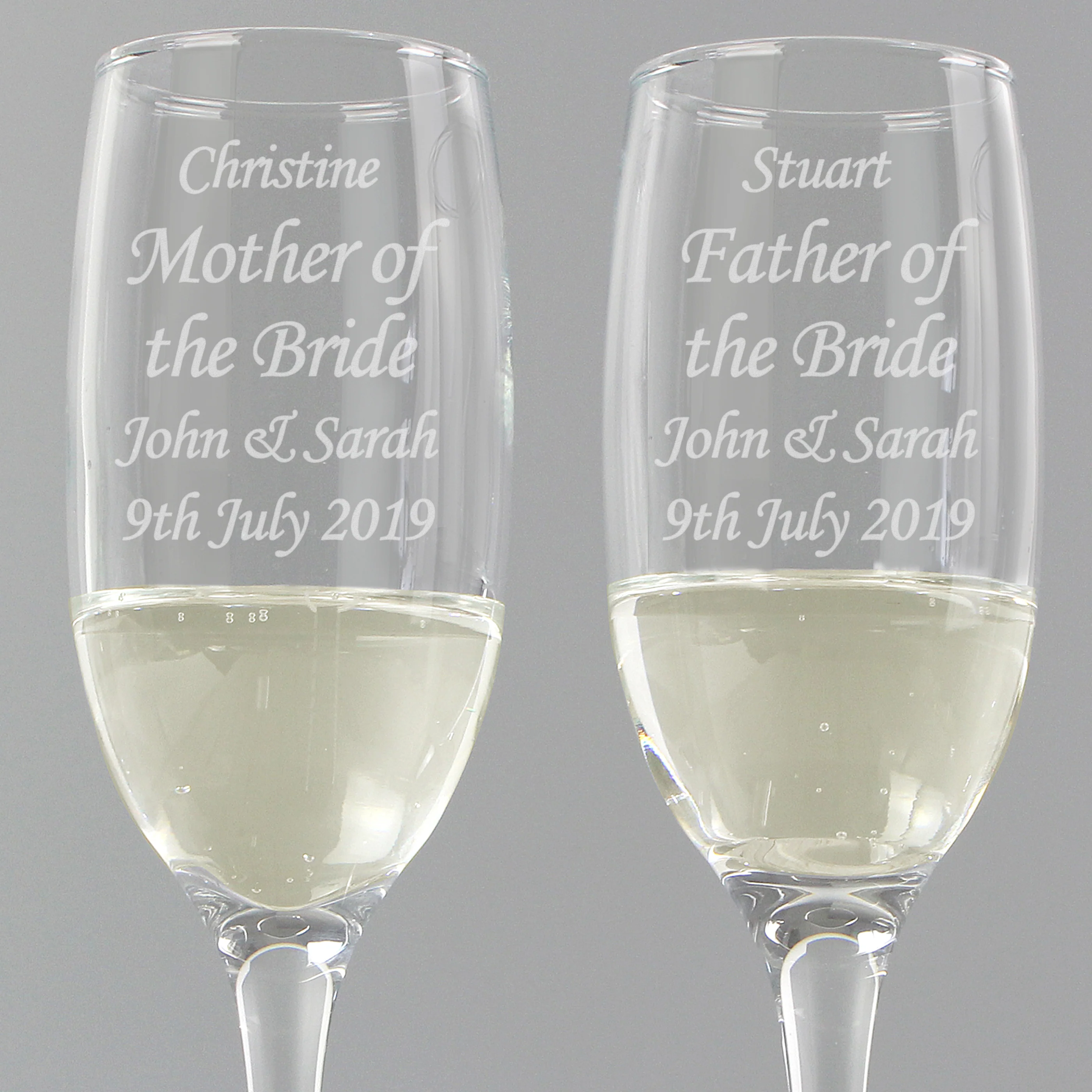 Personalised Celebration Pair of Flutes