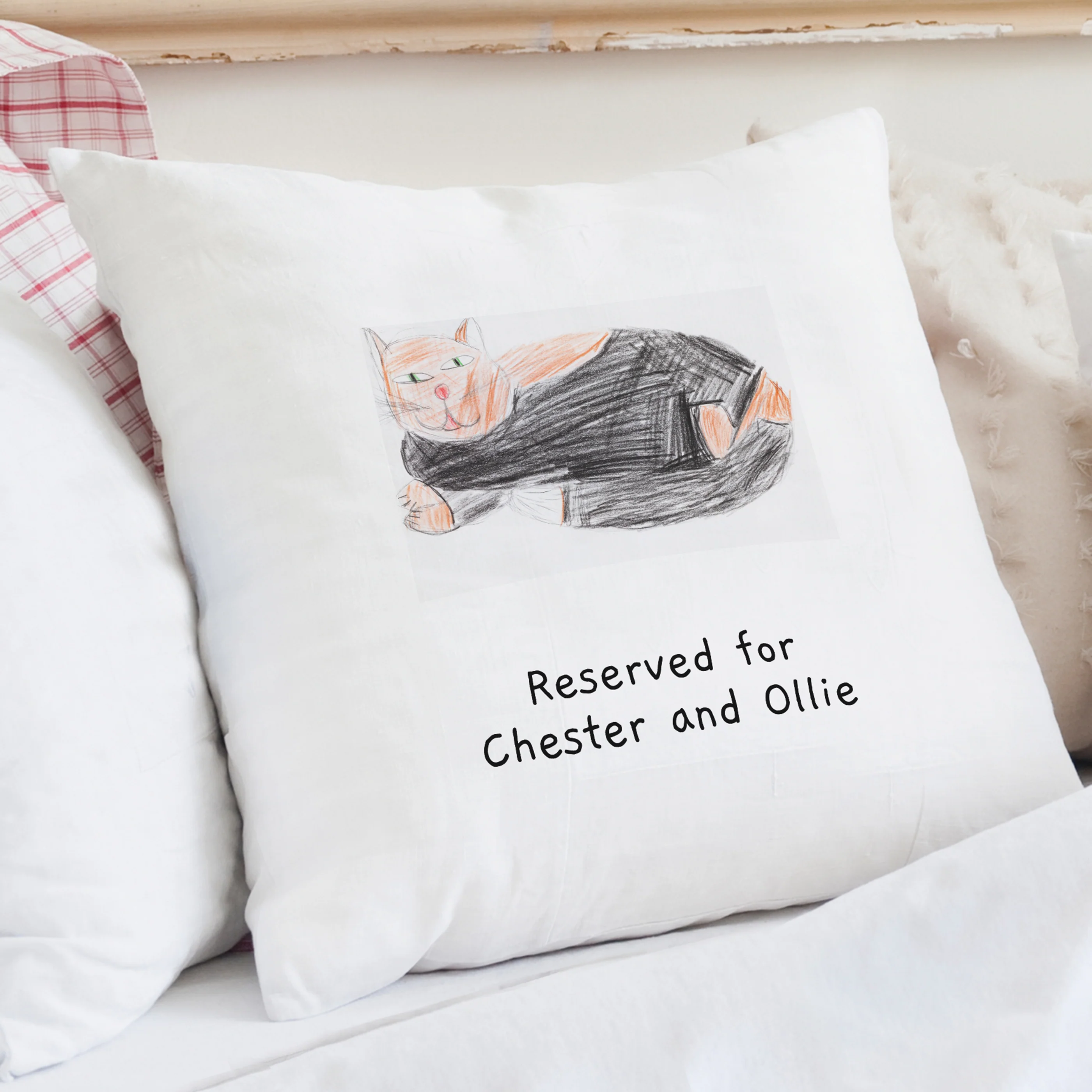 Personalised Childrens Drawing Photo Upload Cushion - Image 2