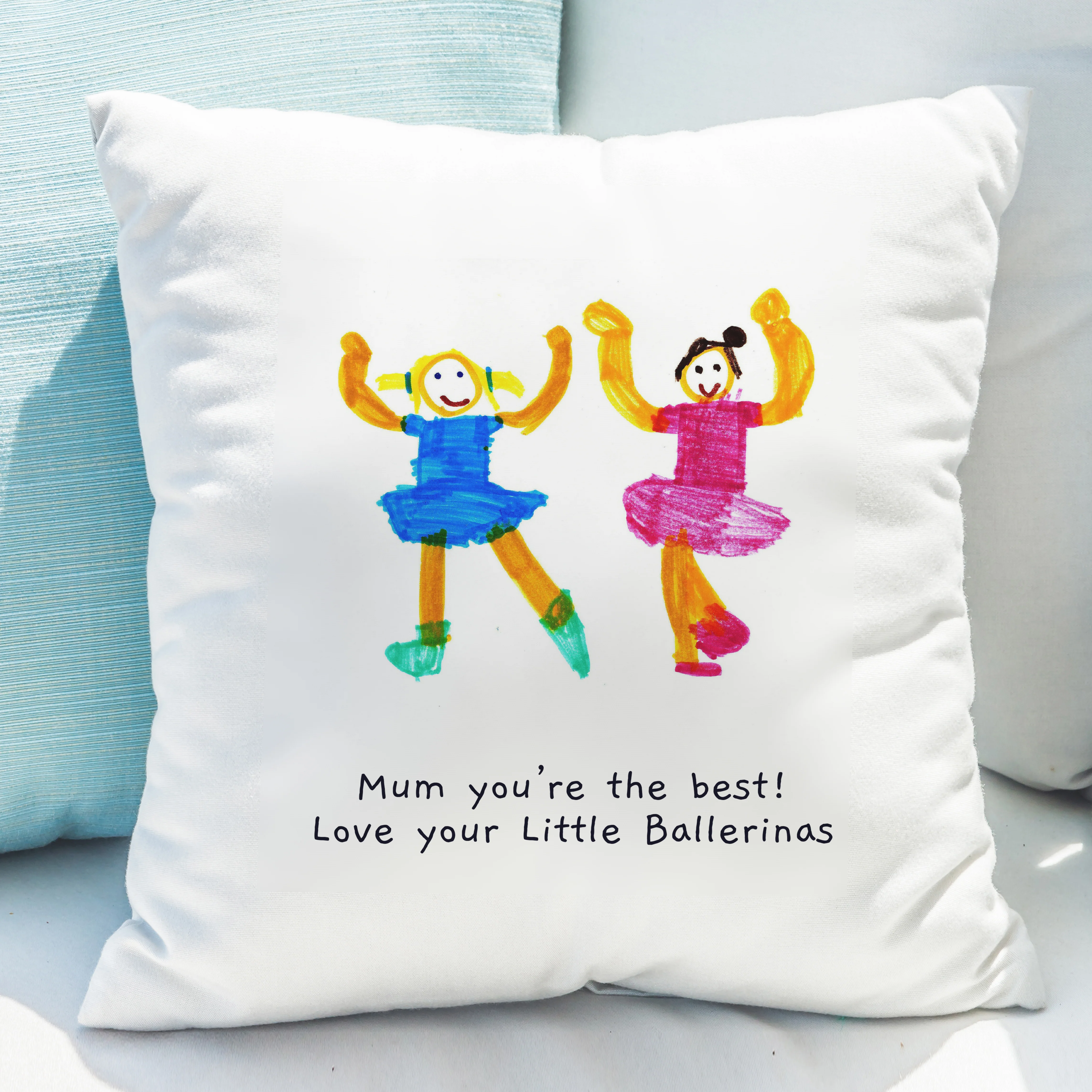 Personalised Childrens Drawing Photo Upload Cushion - Image 3