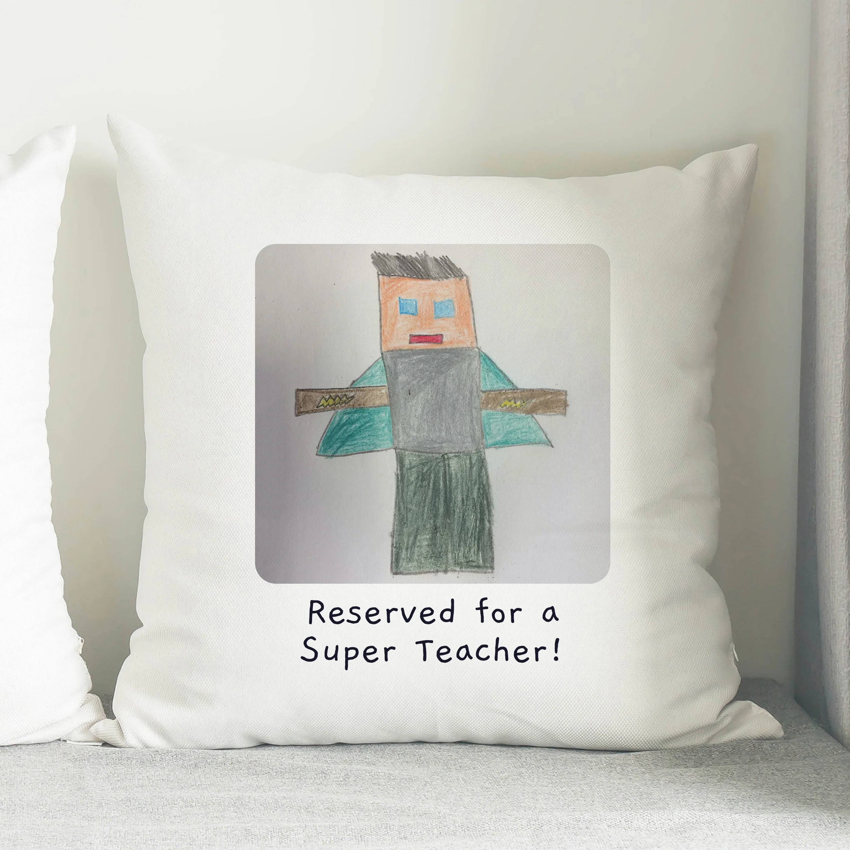 Personalised Childrens Drawing Photo Upload Cushion - Image 7