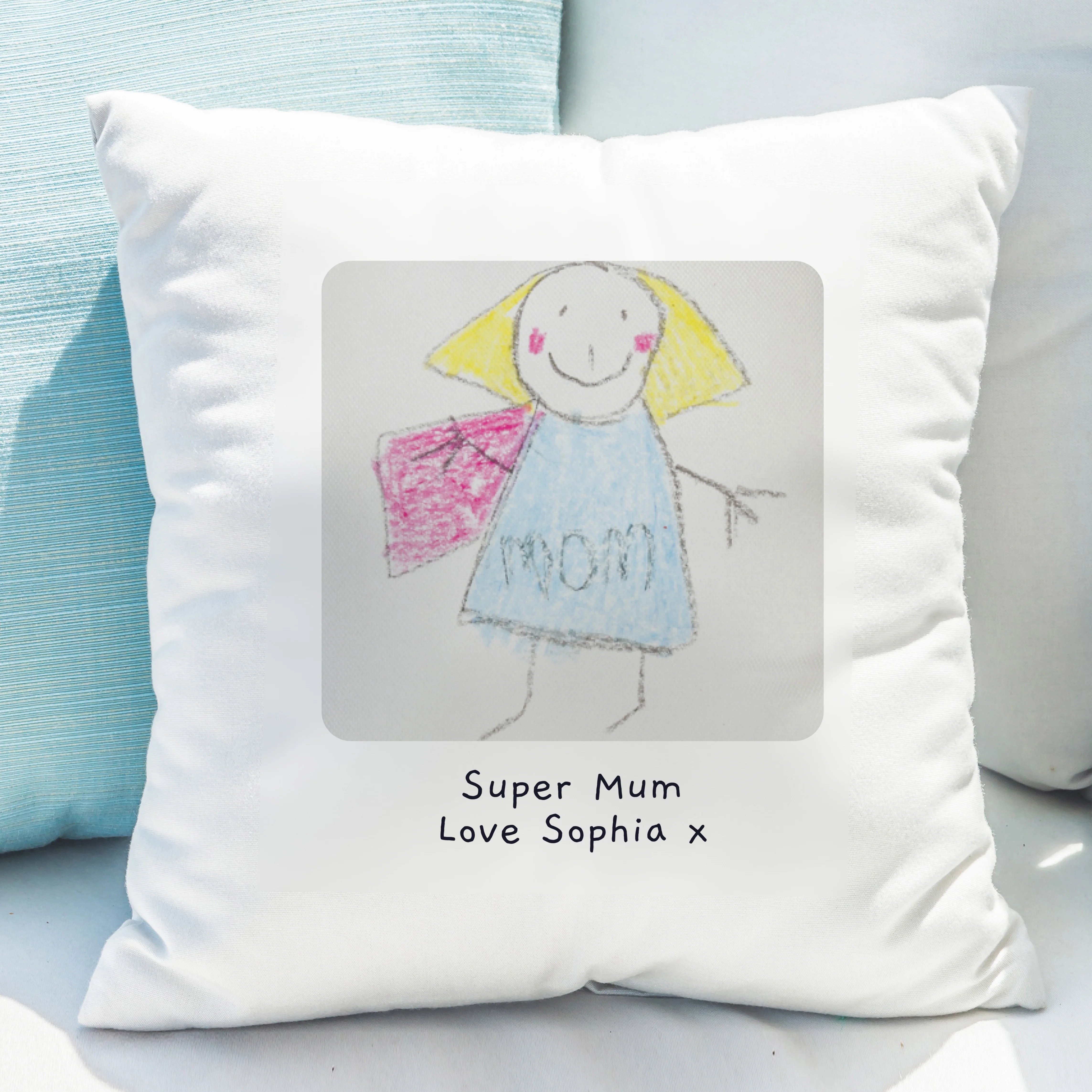 Personalised Childrens Drawing Photo Upload Cushion - Image 8