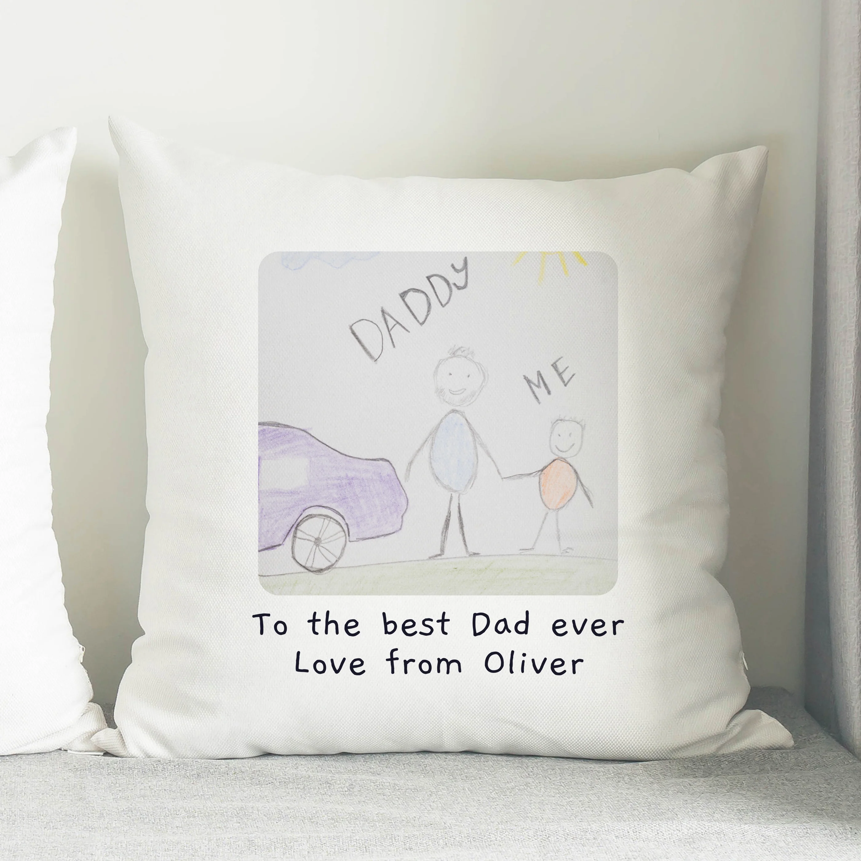 Personalised Childrens Drawing Photo Upload Cushion - Image 9