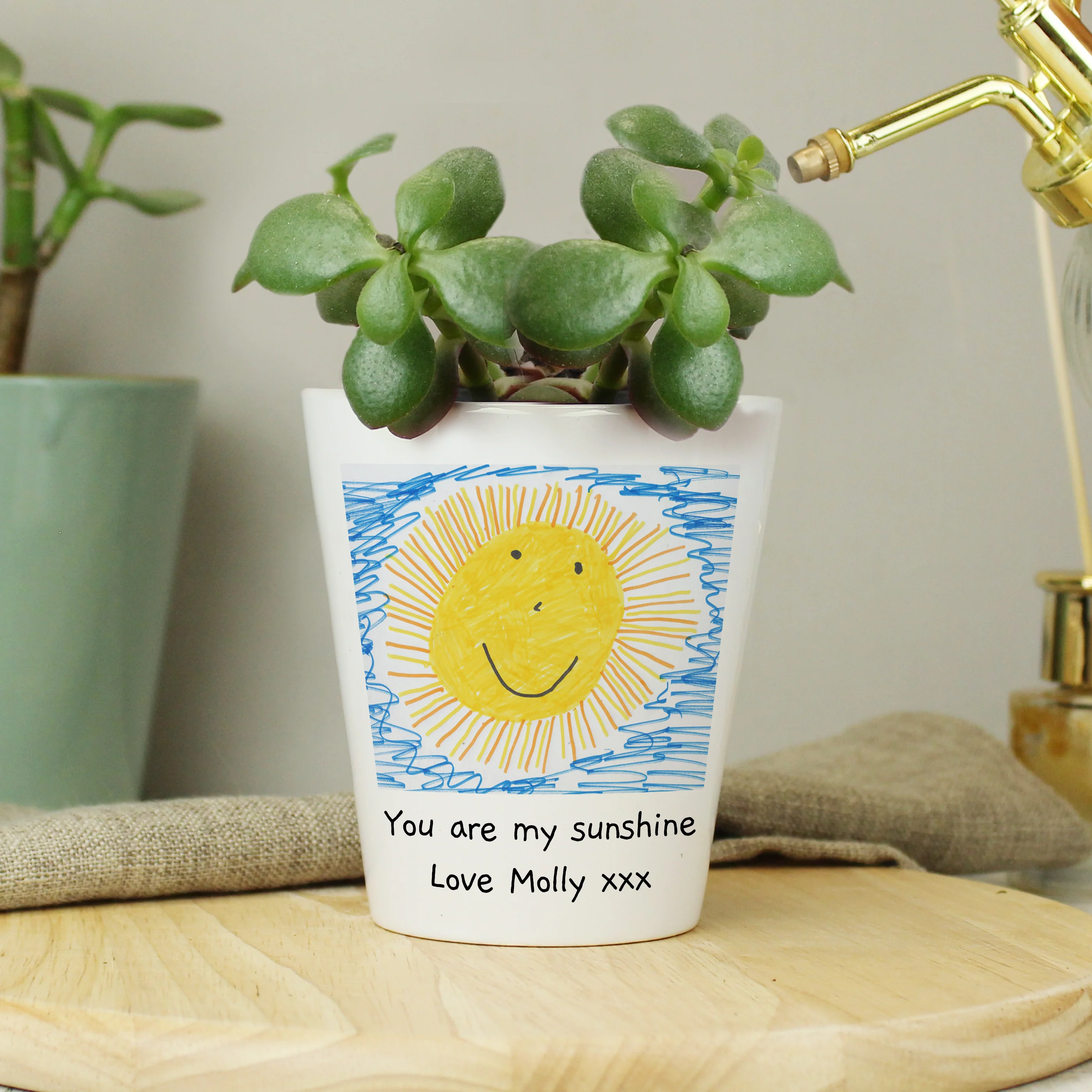 Personalised Childrens Drawing Photo Upload Plant Pot - Image 13