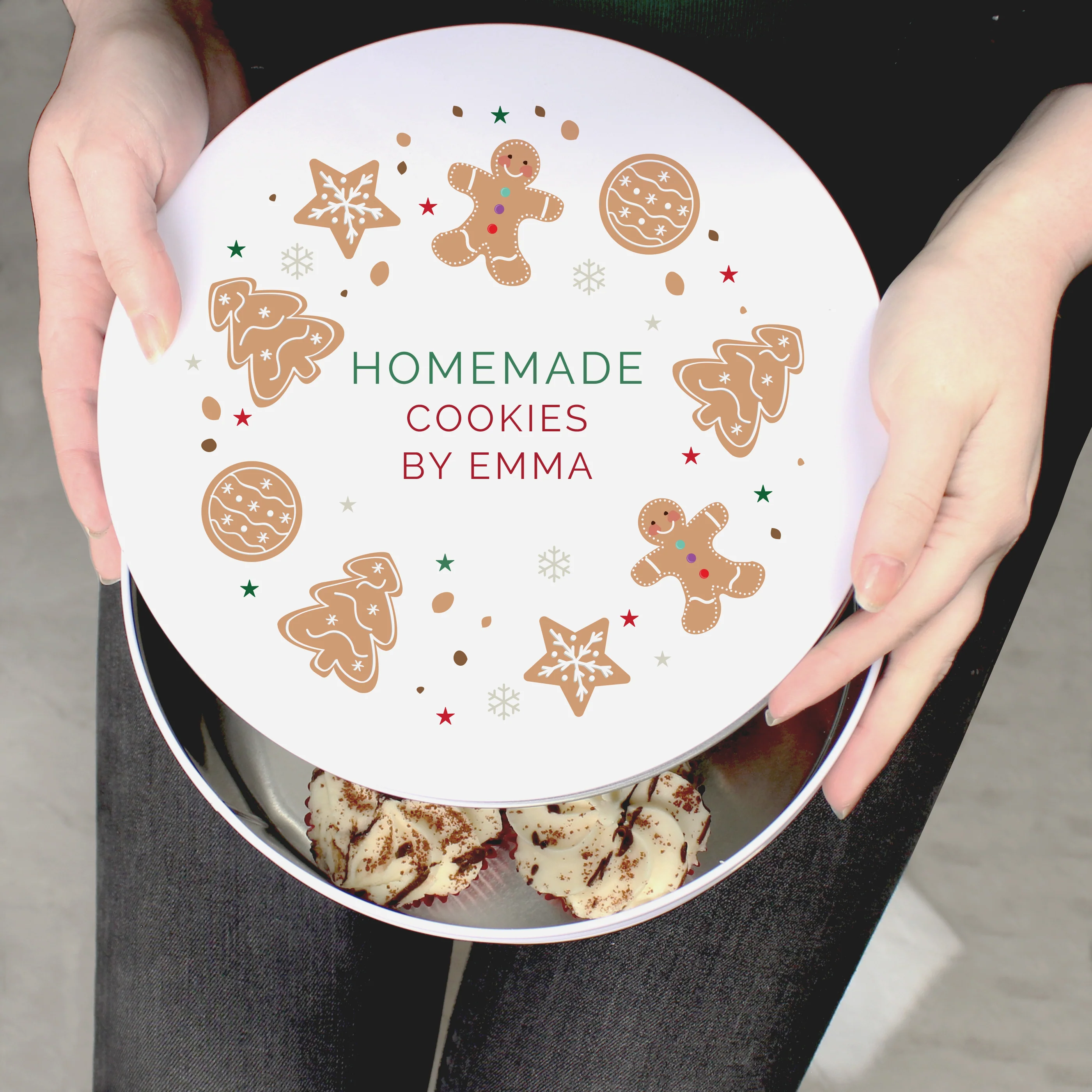 Personalised Christmas Cookies Cake Tin - Image 2