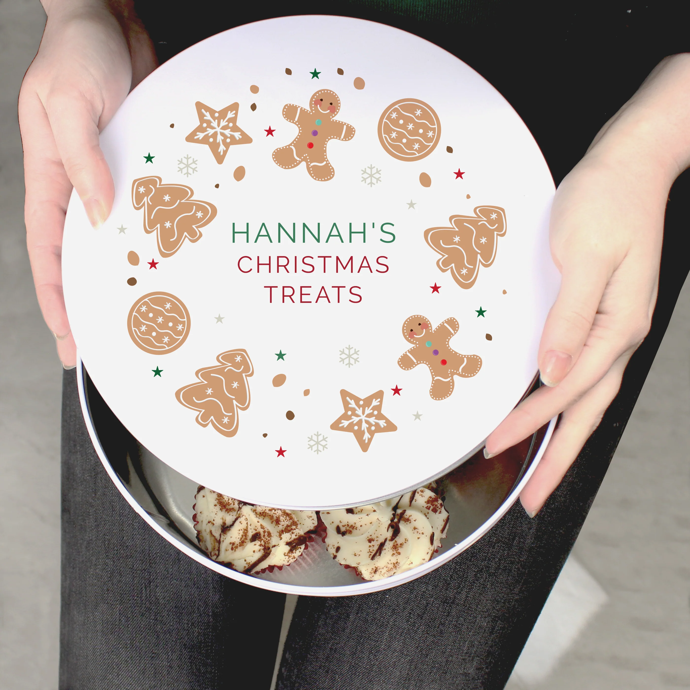 Personalised Christmas Cookies Cake Tin - Image 4