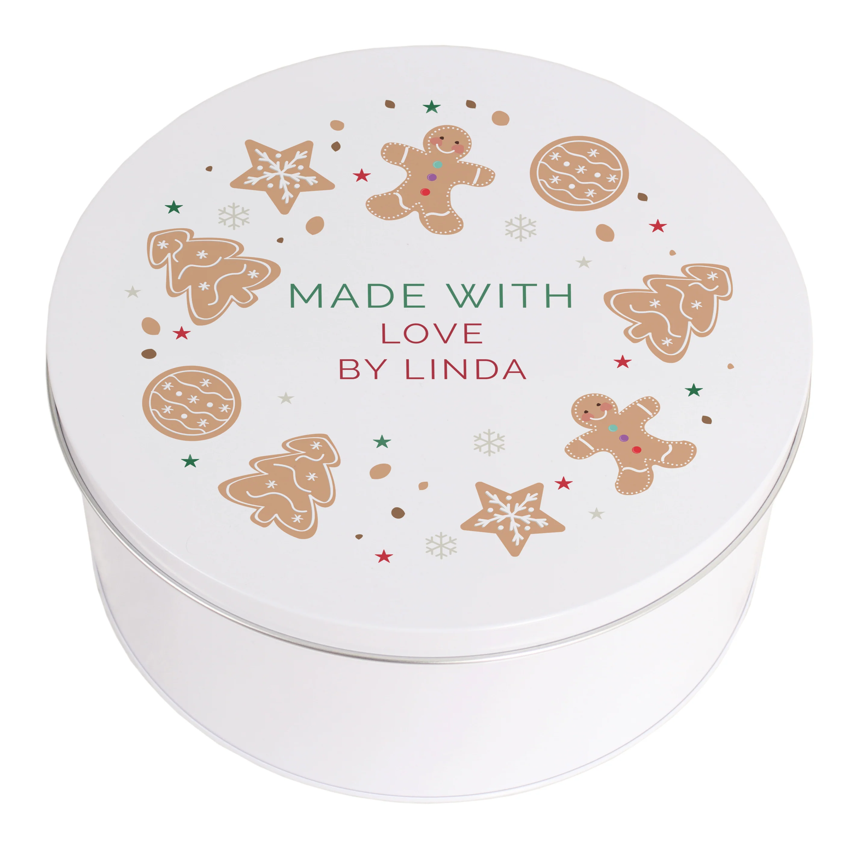 Personalised Christmas Cookies Cake Tin - Image 5