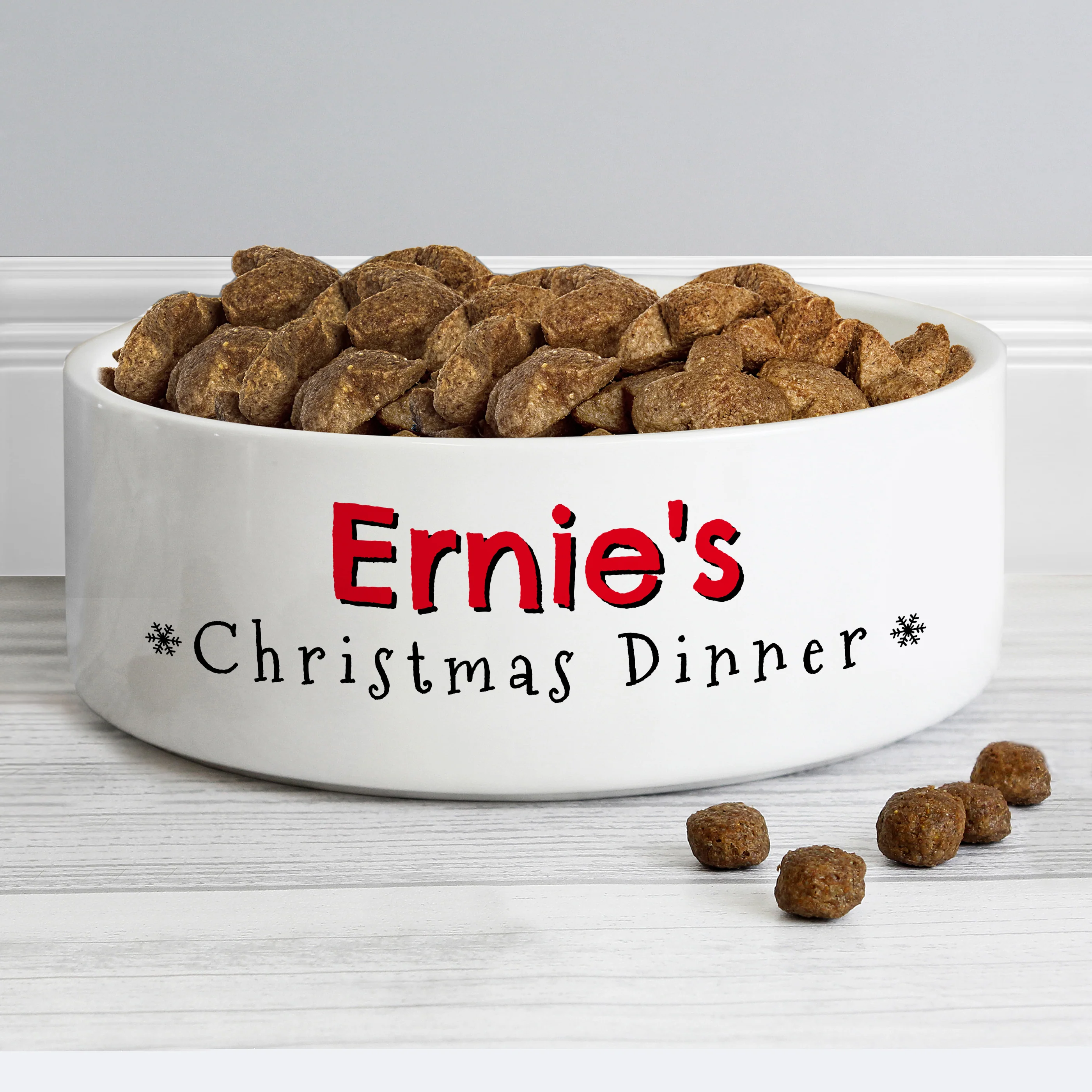 Personalised Christmas Dinner 15cm Medium Pet Bowl - Image 3