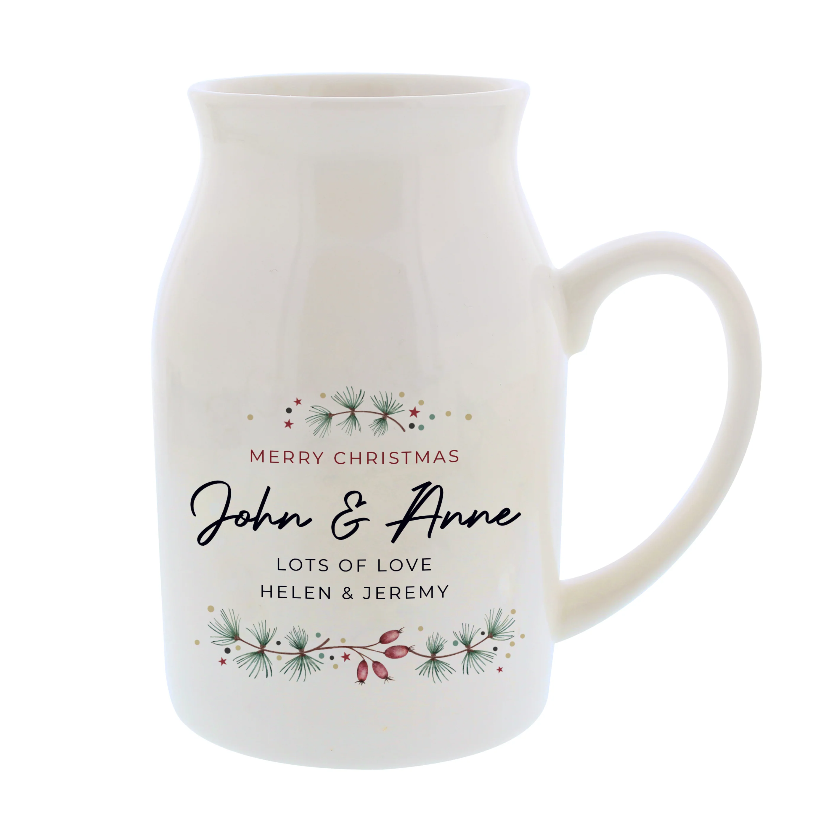 Personalised Christmas Flower Jug - Image 4