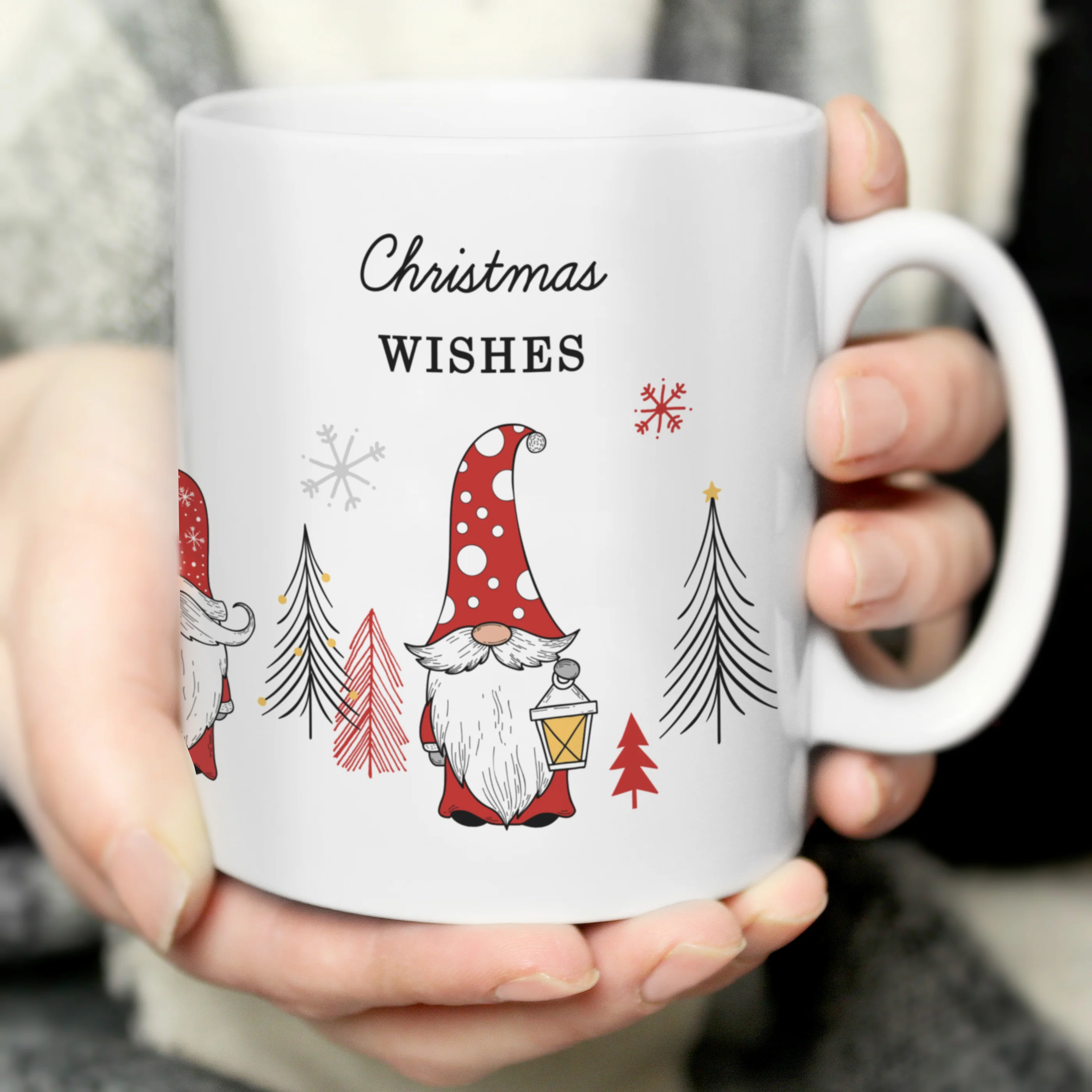Personalised Christmas Gonk Pattern Mug - Image 4