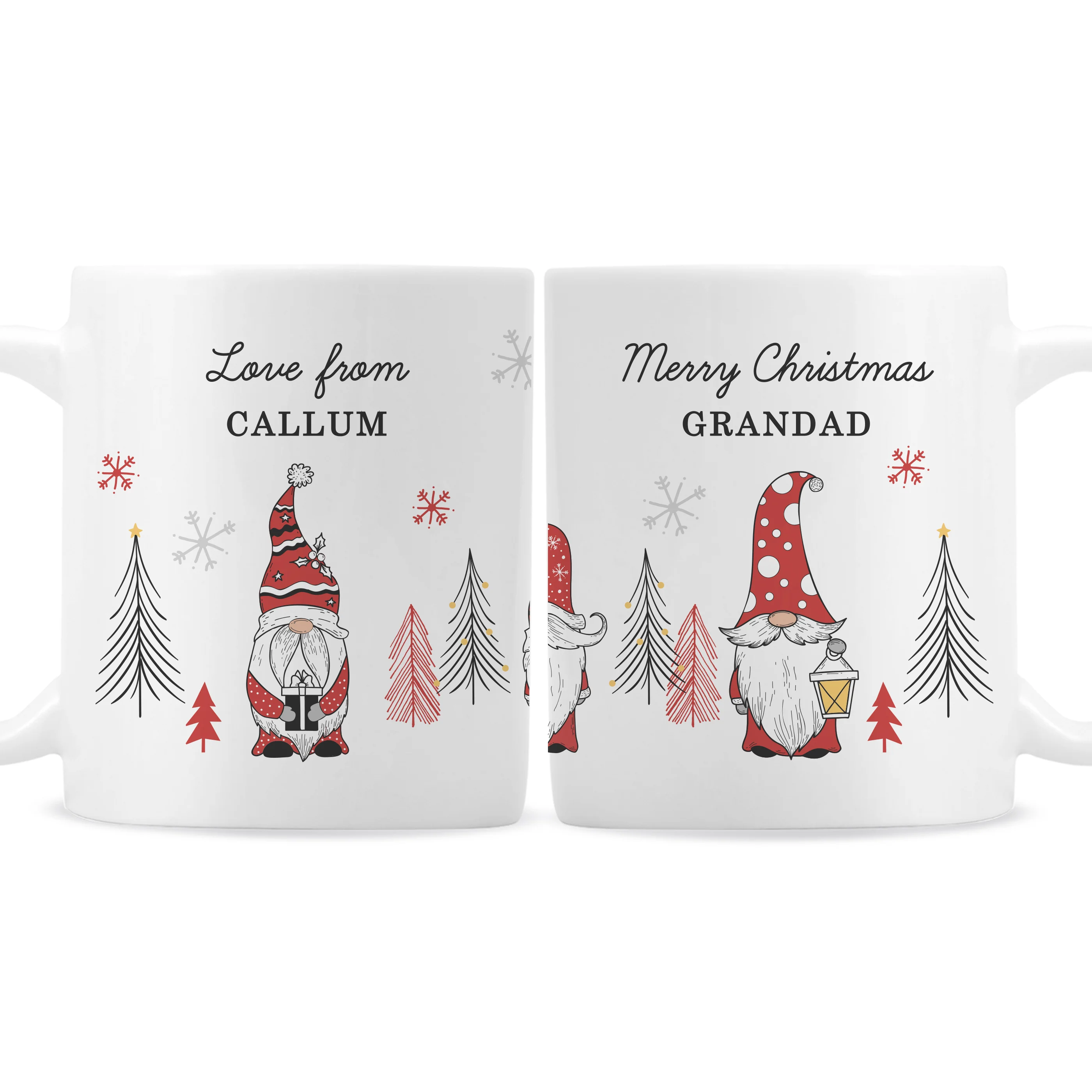 Personalised Christmas Gonk Pattern Mug - Image 5