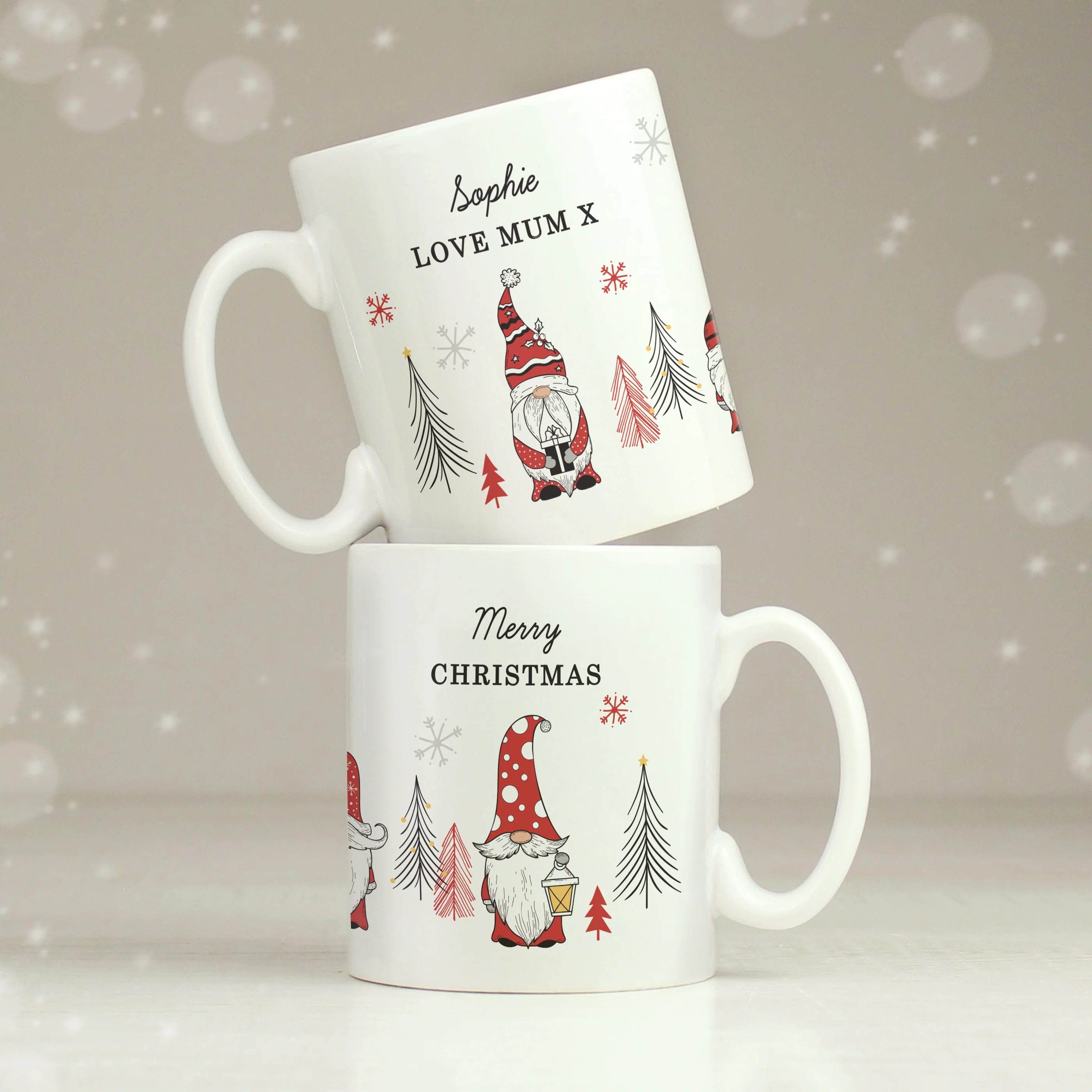 Personalised Christmas Gonk Pattern Mug - Image 6