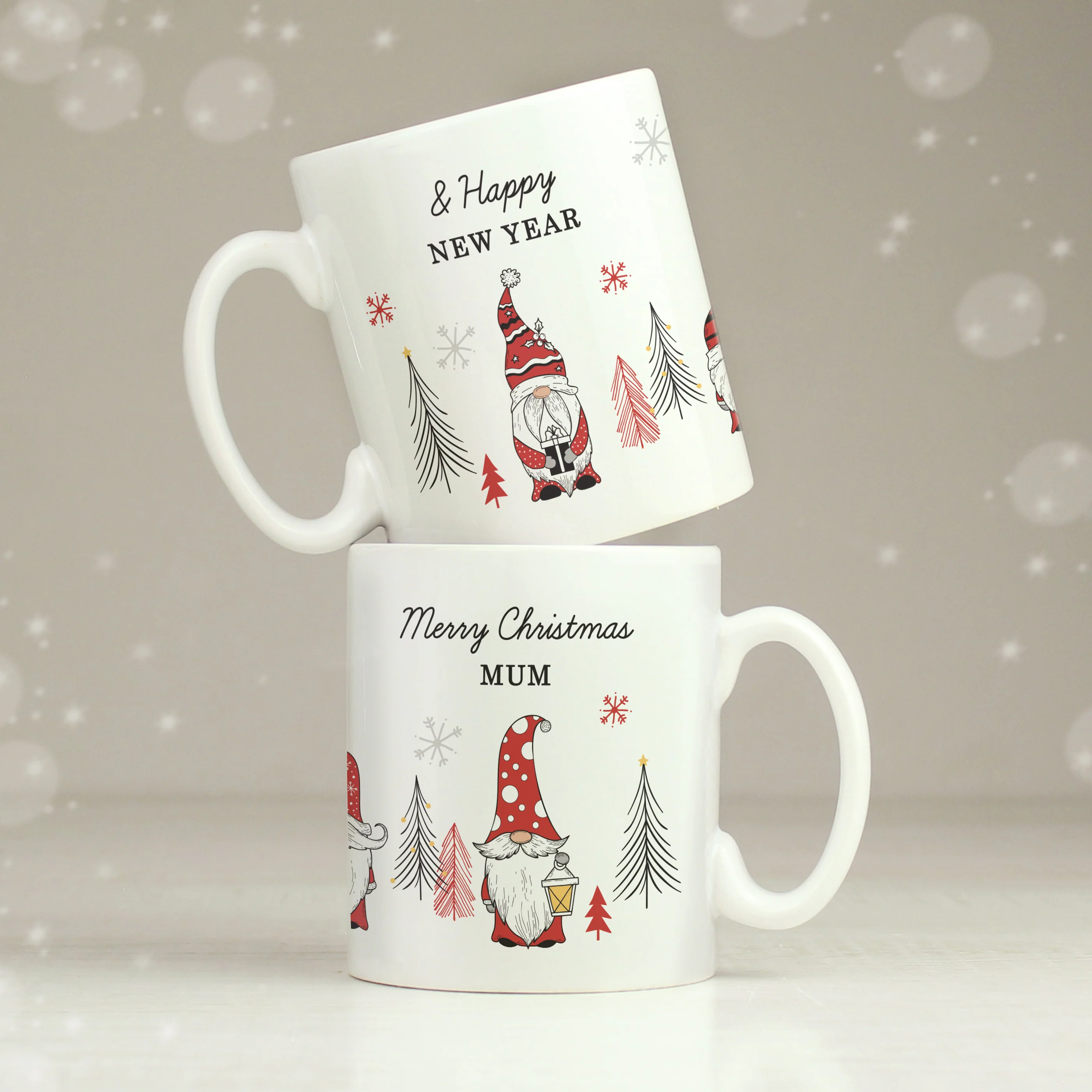 Personalised Christmas Gonk Pattern Mug - Image 7