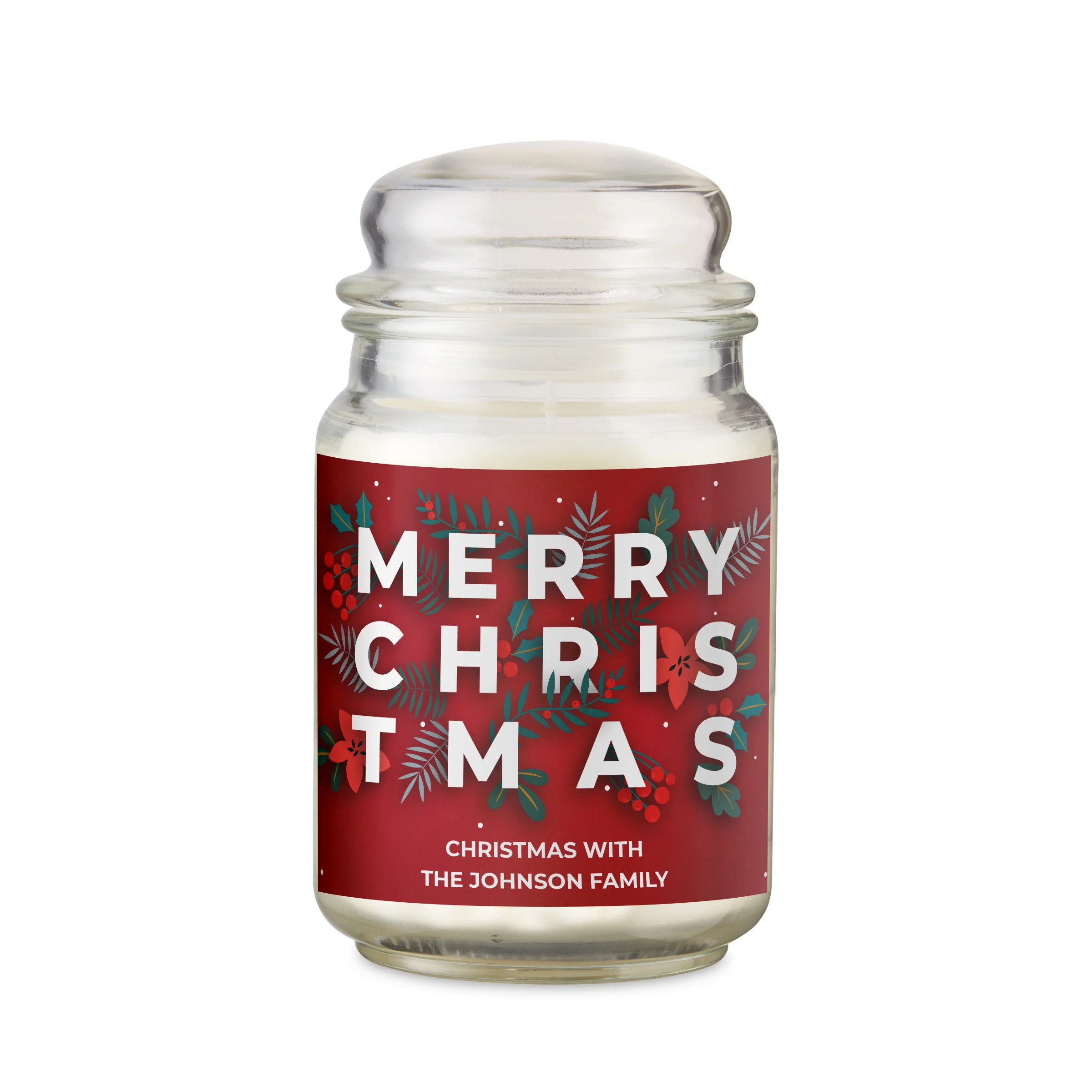 Personalised Christmas Large Scented Jar Candle - Image 5