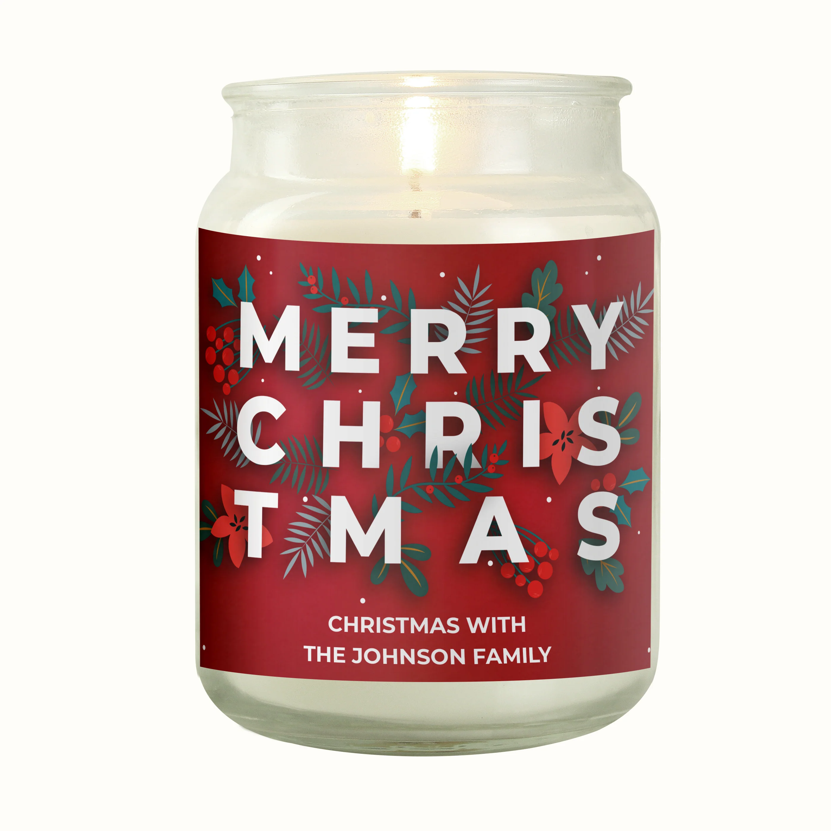 Personalised Christmas Large Scented Jar Candle - Image 7