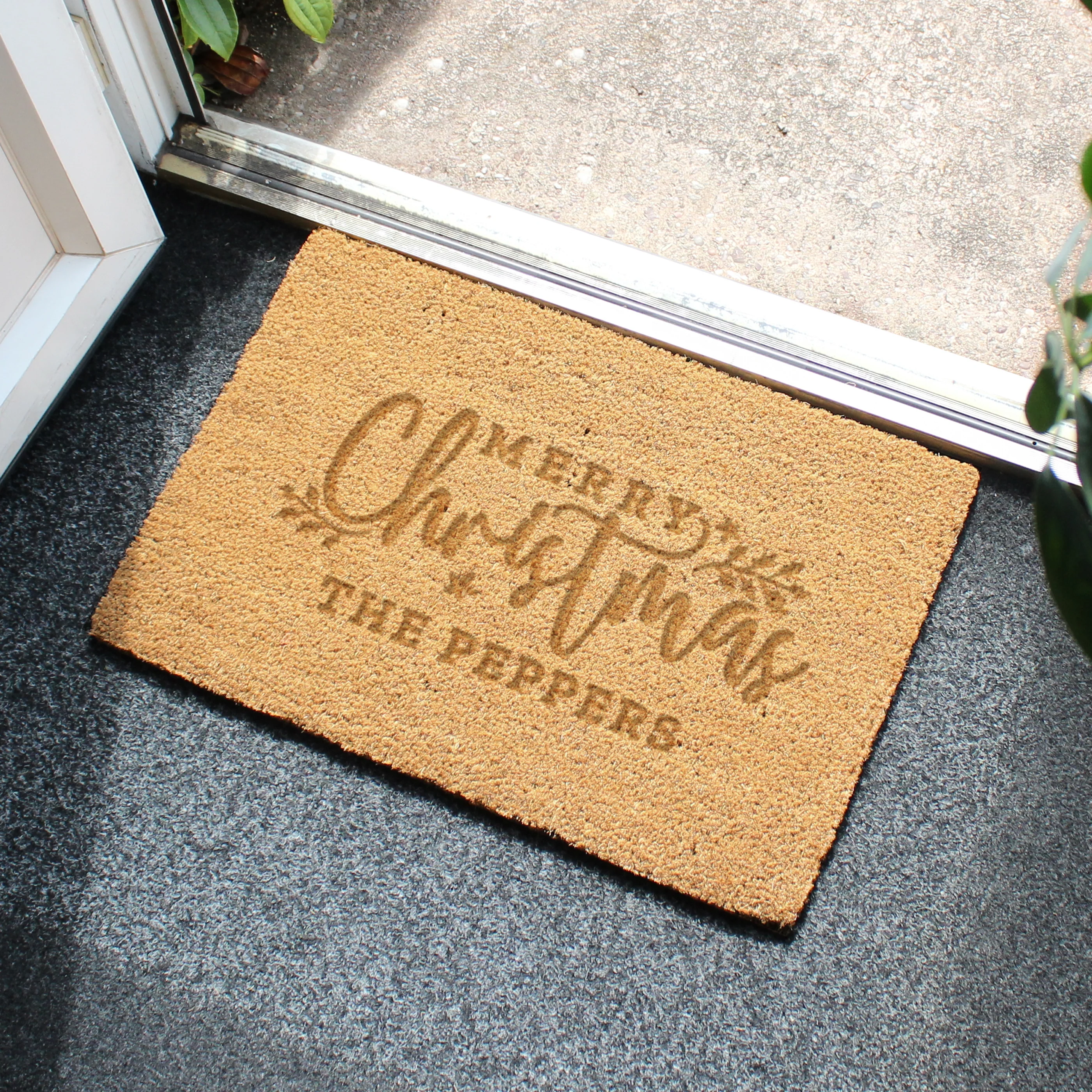 Personalised Christmas Rectangle Indoor Doormat - Image 2
