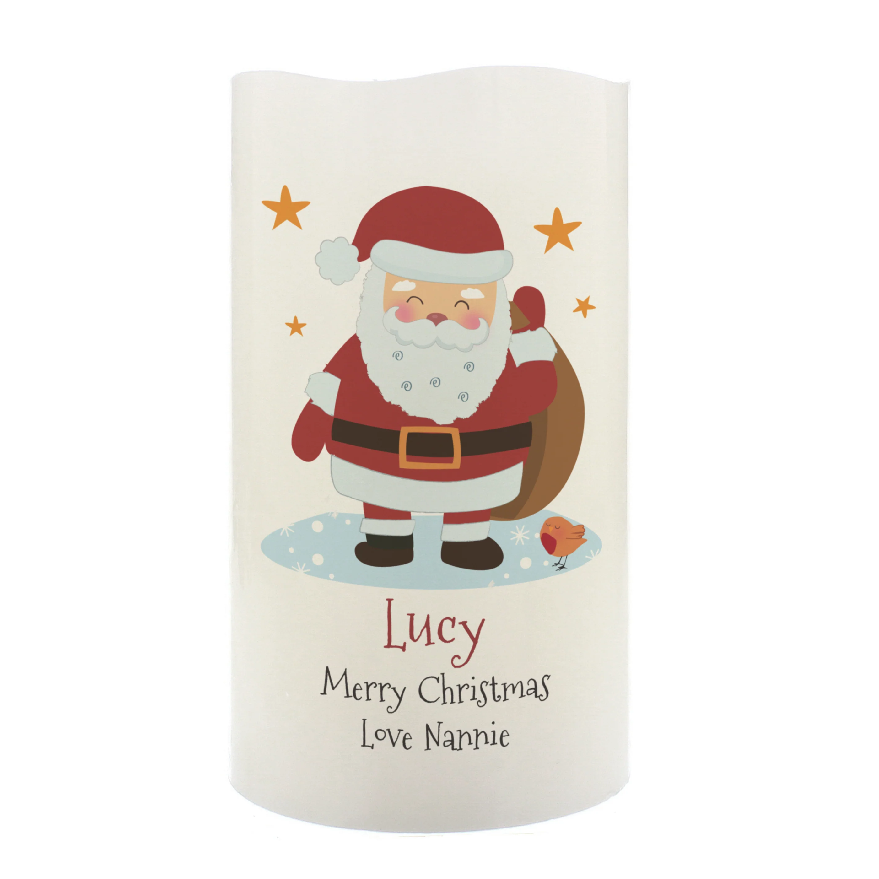 Personalised Christmas Santa LED Candle - Image 4