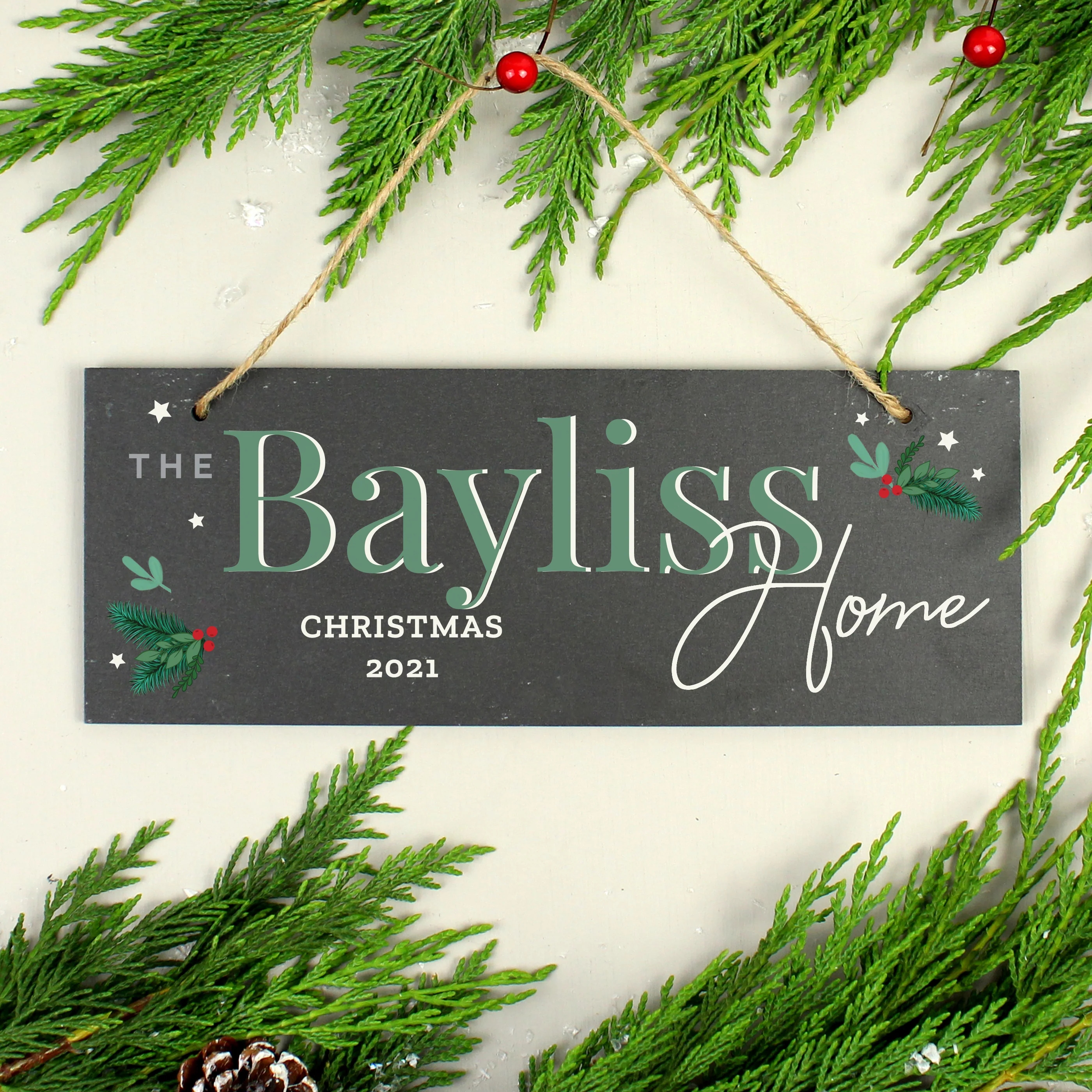 Personalised Christmas Slate Plaque - Image 2