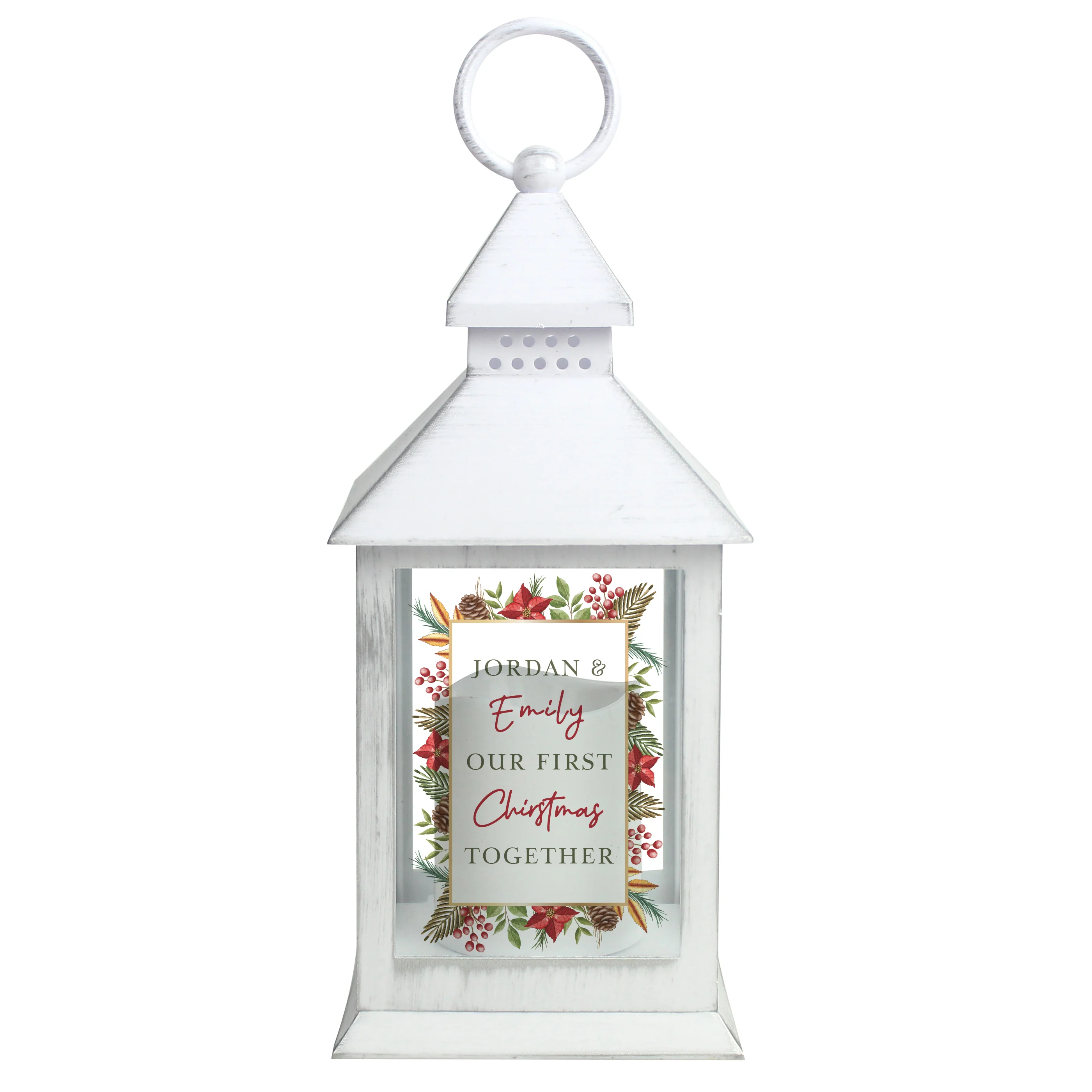 Personalised Christmas White LED Lantern - Image 5