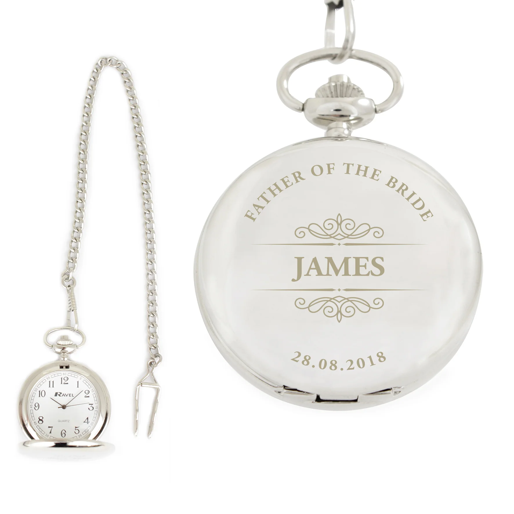 Personalised Classic Pocket Fob Watch - Image 3