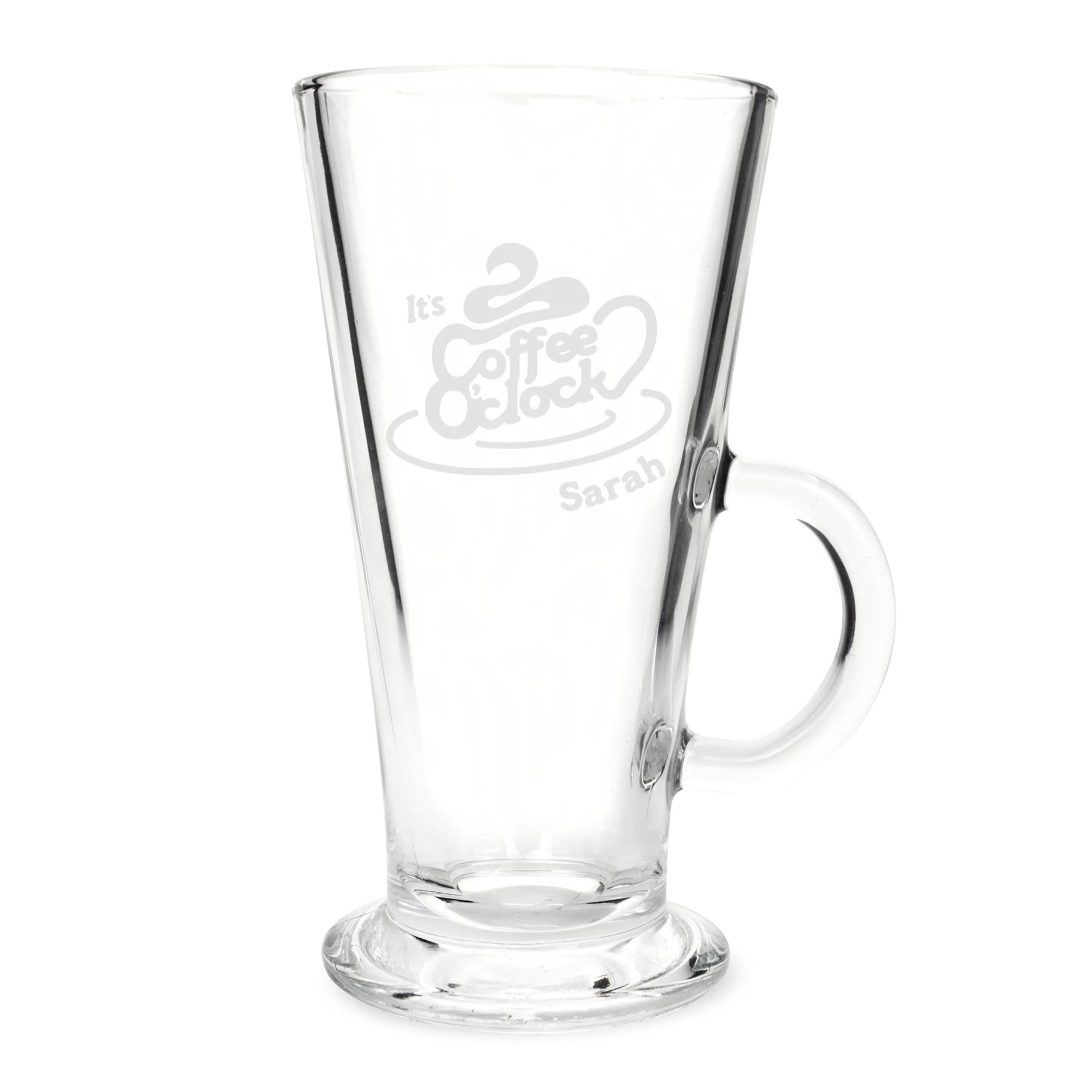 Personalised Coffee O Clock Latte Glass - Image 5