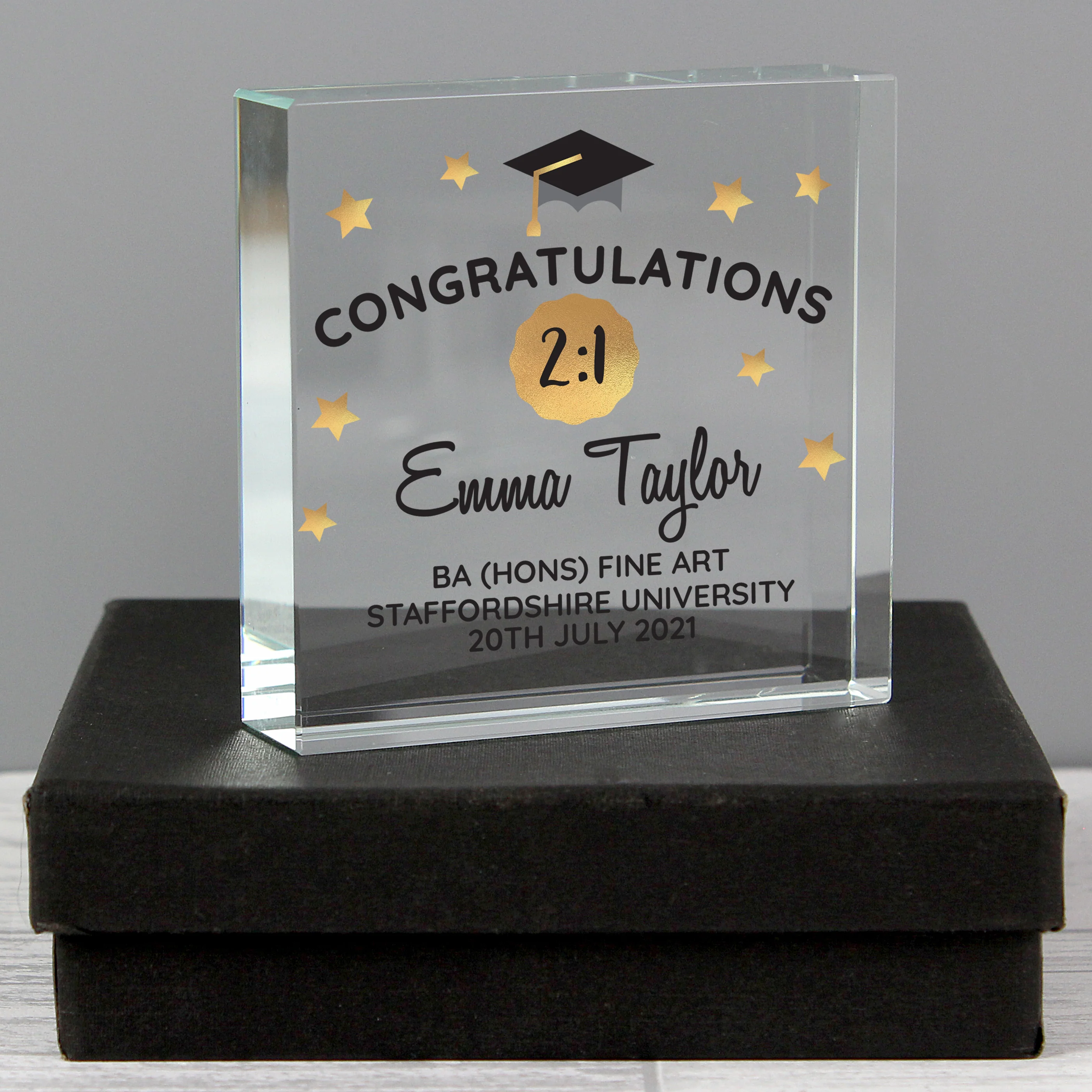 Personalised Congratulations Graduation Crystal Token - Image 4