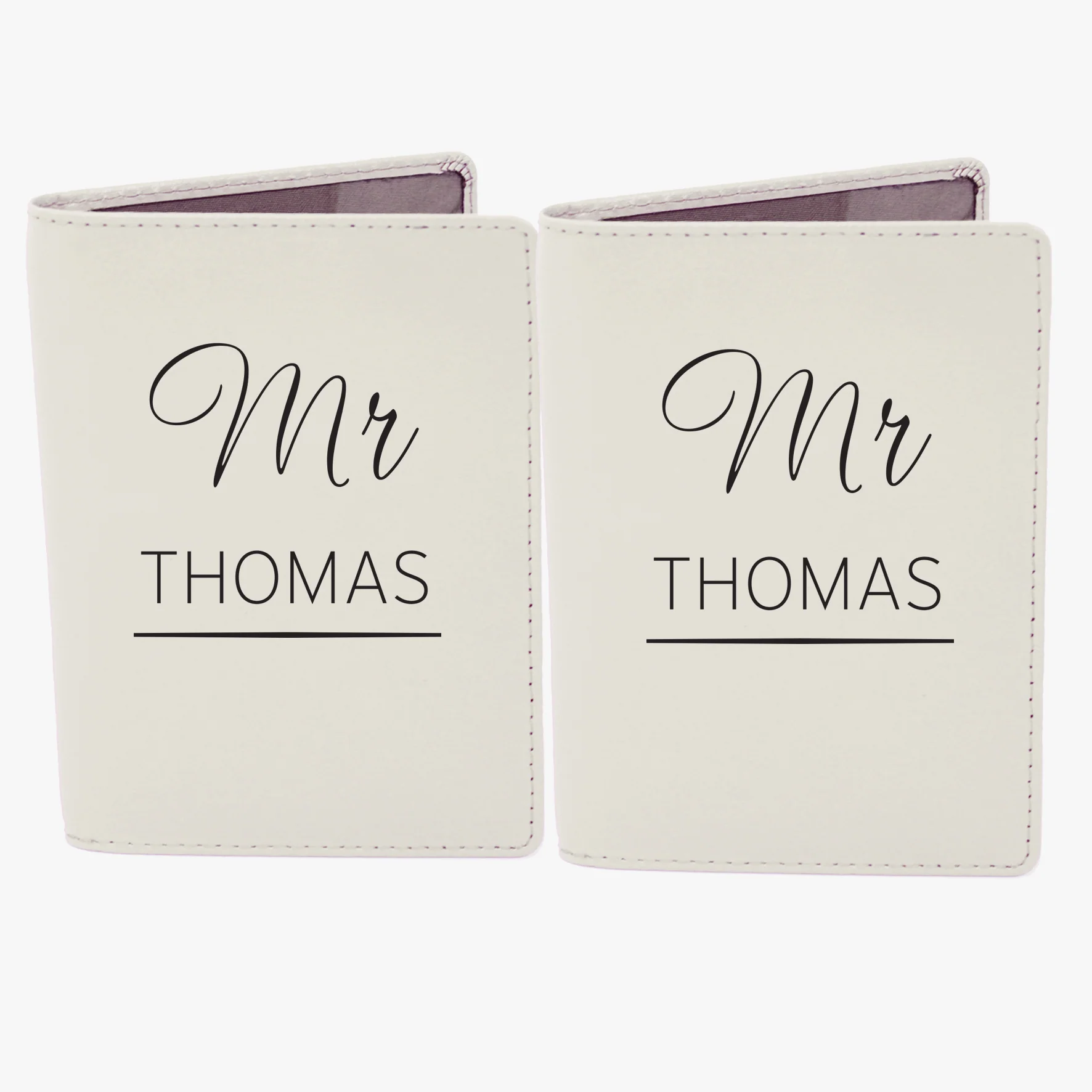 Personalised Couples Cream Passport Holders - Image 2