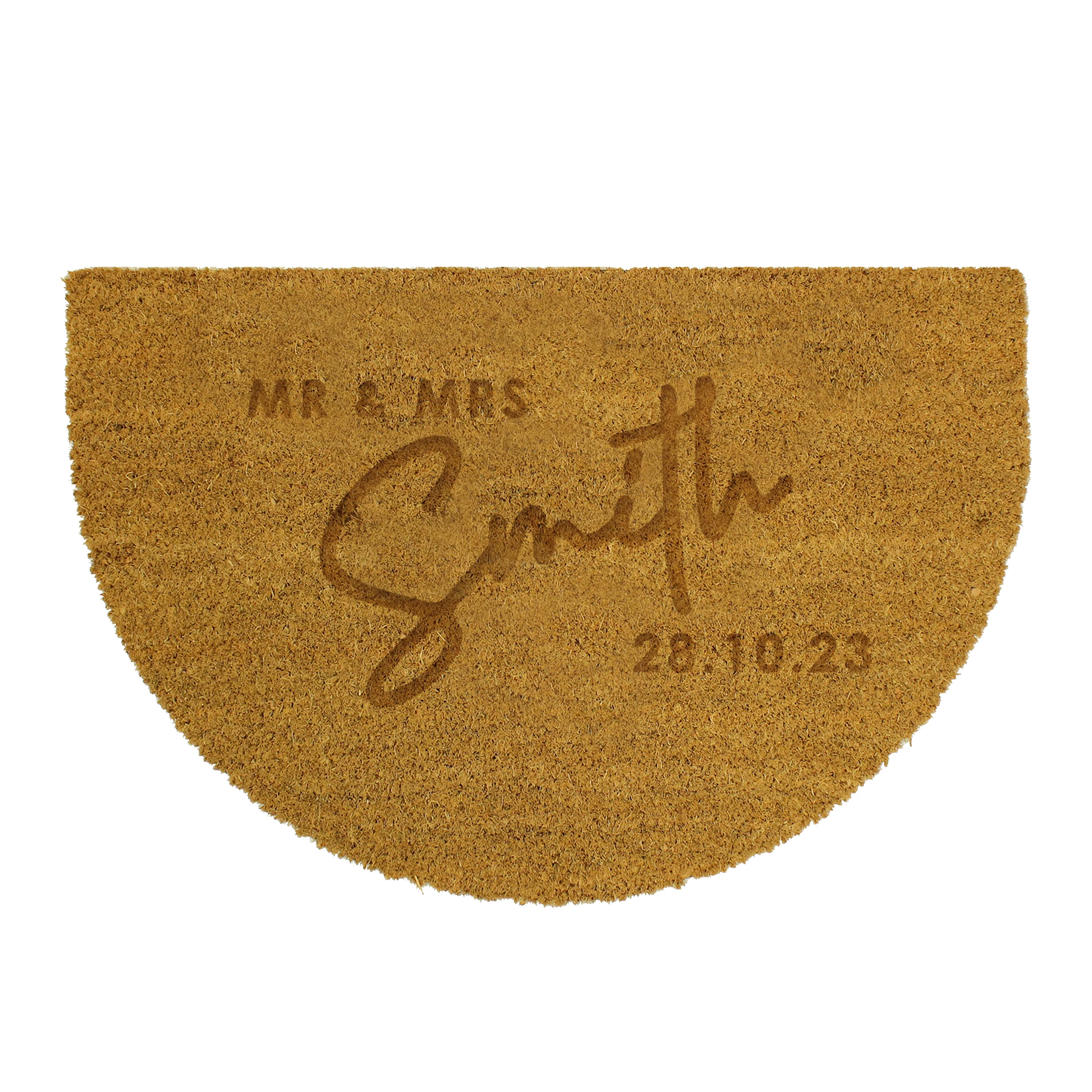 Personalised Couples Half Moon Indoor Doormat - Image 5