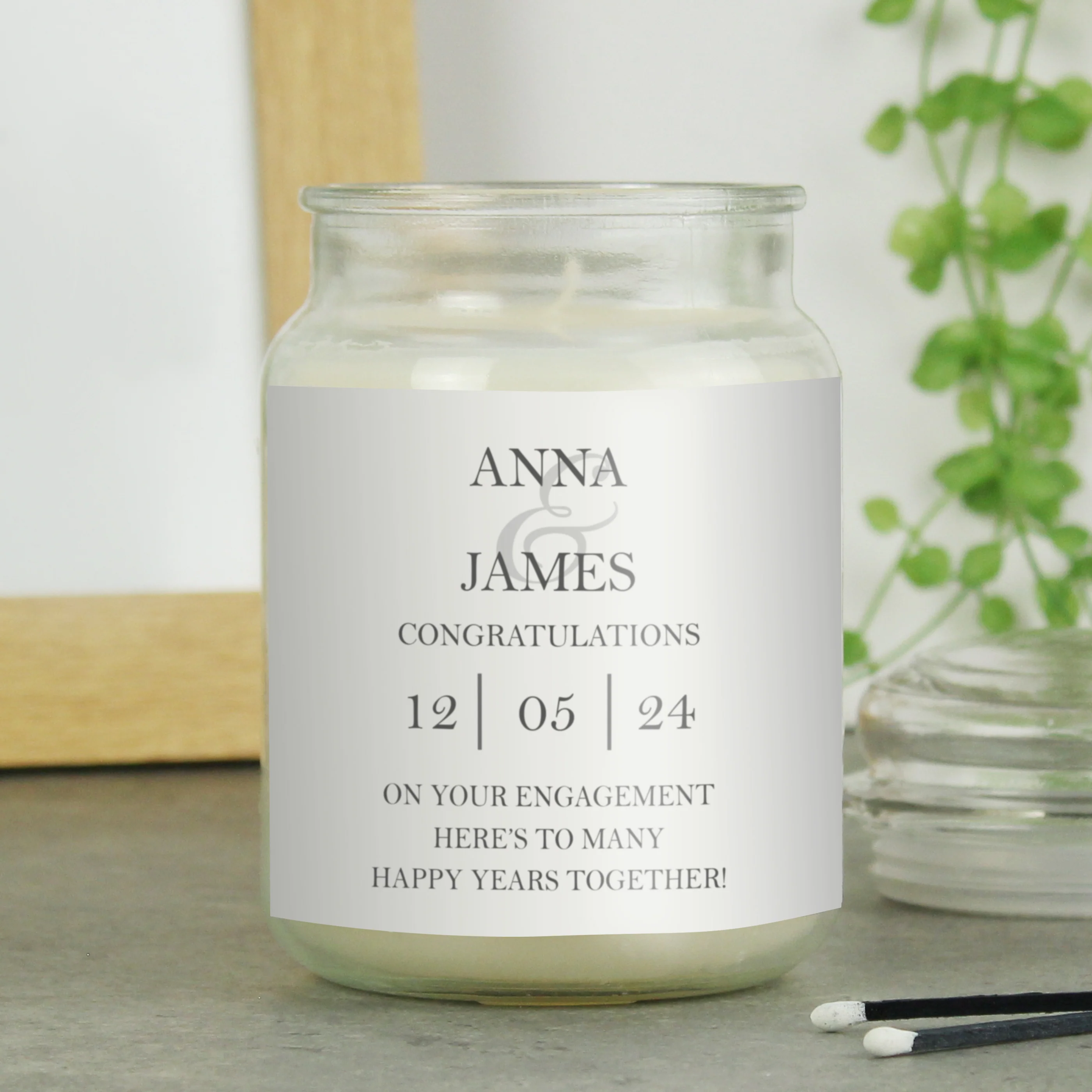 Personalised Couples Large Scented Jar Candle - Image 4