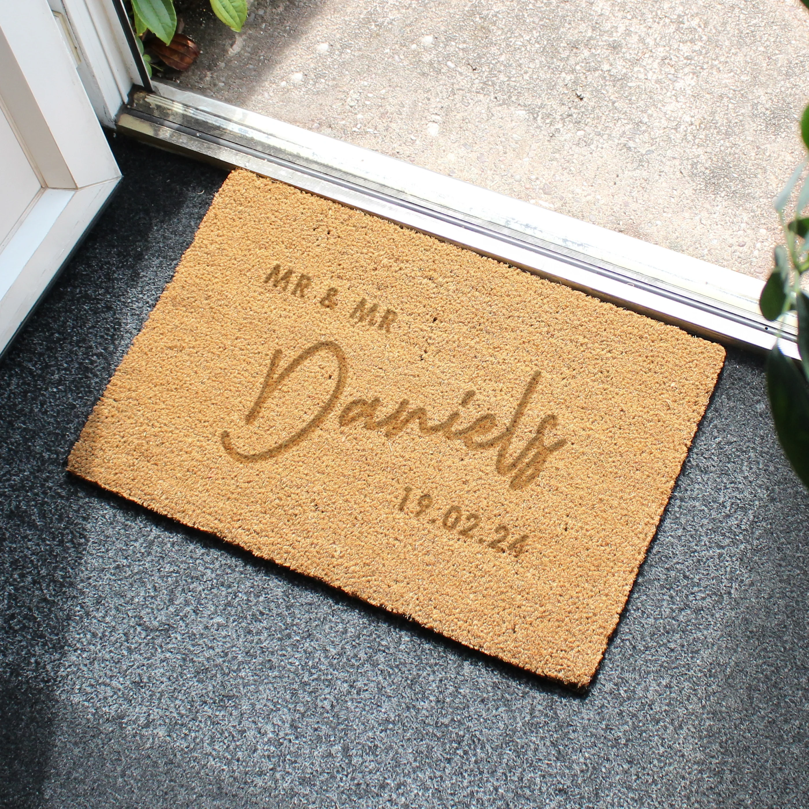 Personalised Couples Rectangle Indoor Doormat - Image 2