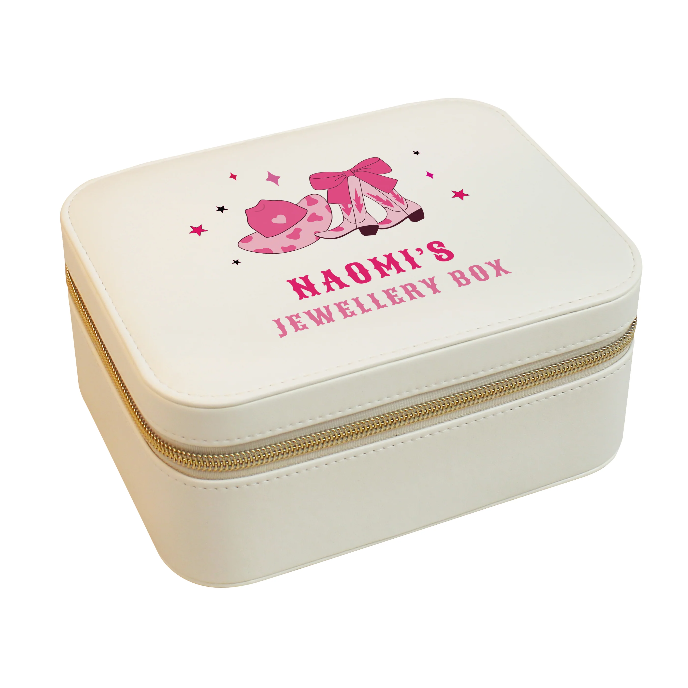 Personalised Cowgirl Travel Jewellery Box - Image 5