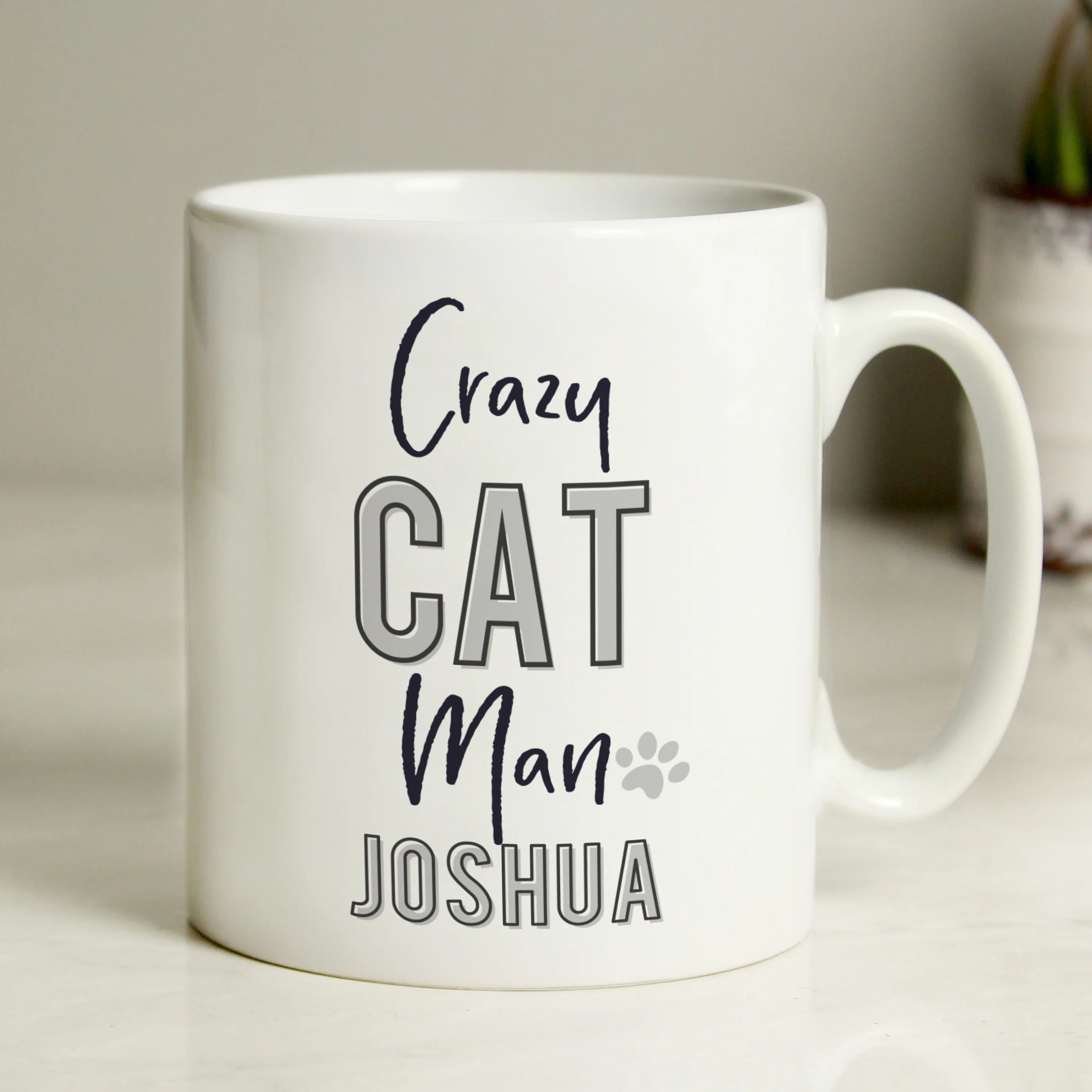 Personalised Crazy Cat Man Mug - Image 3