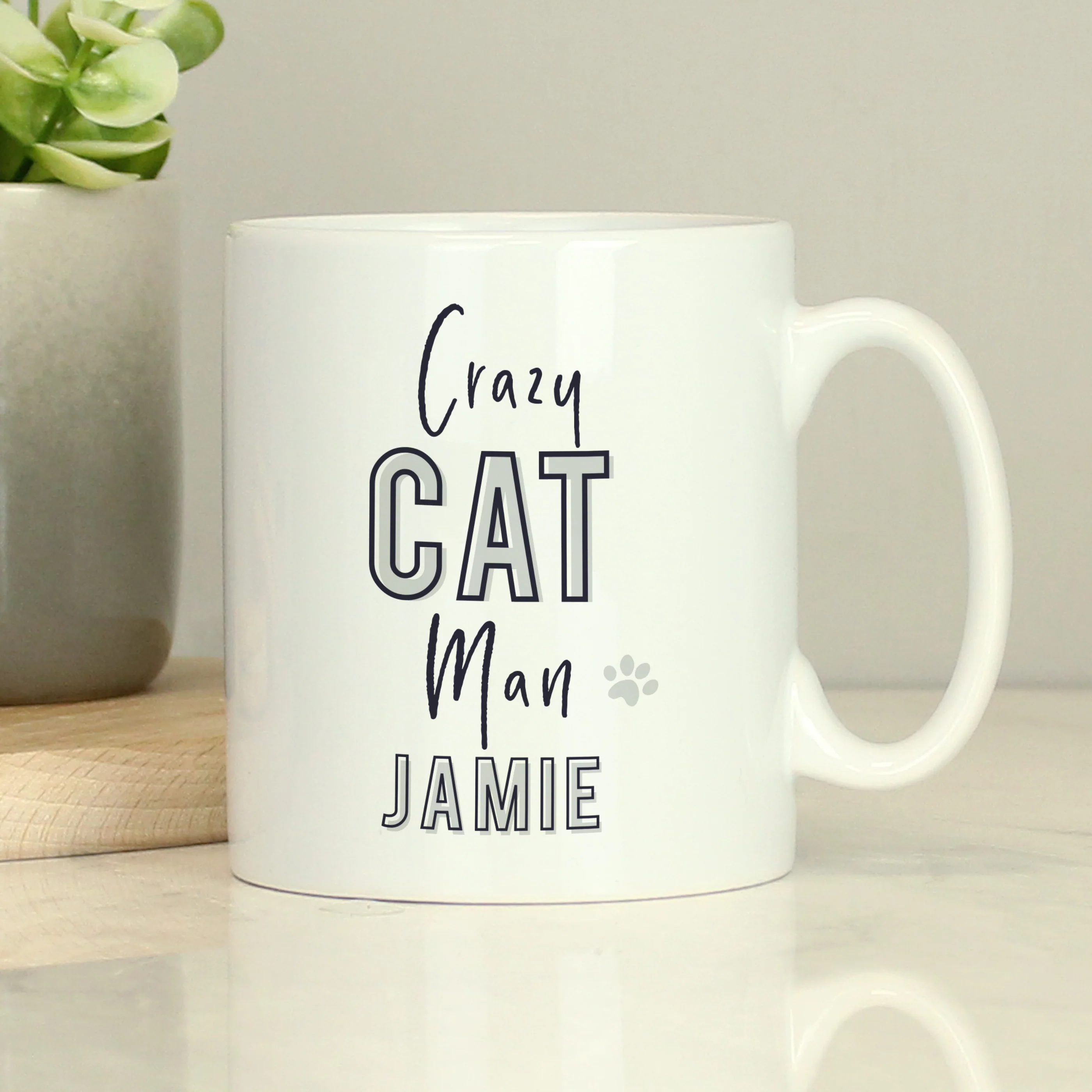 Personalised Crazy Cat Man Mug - Image 4