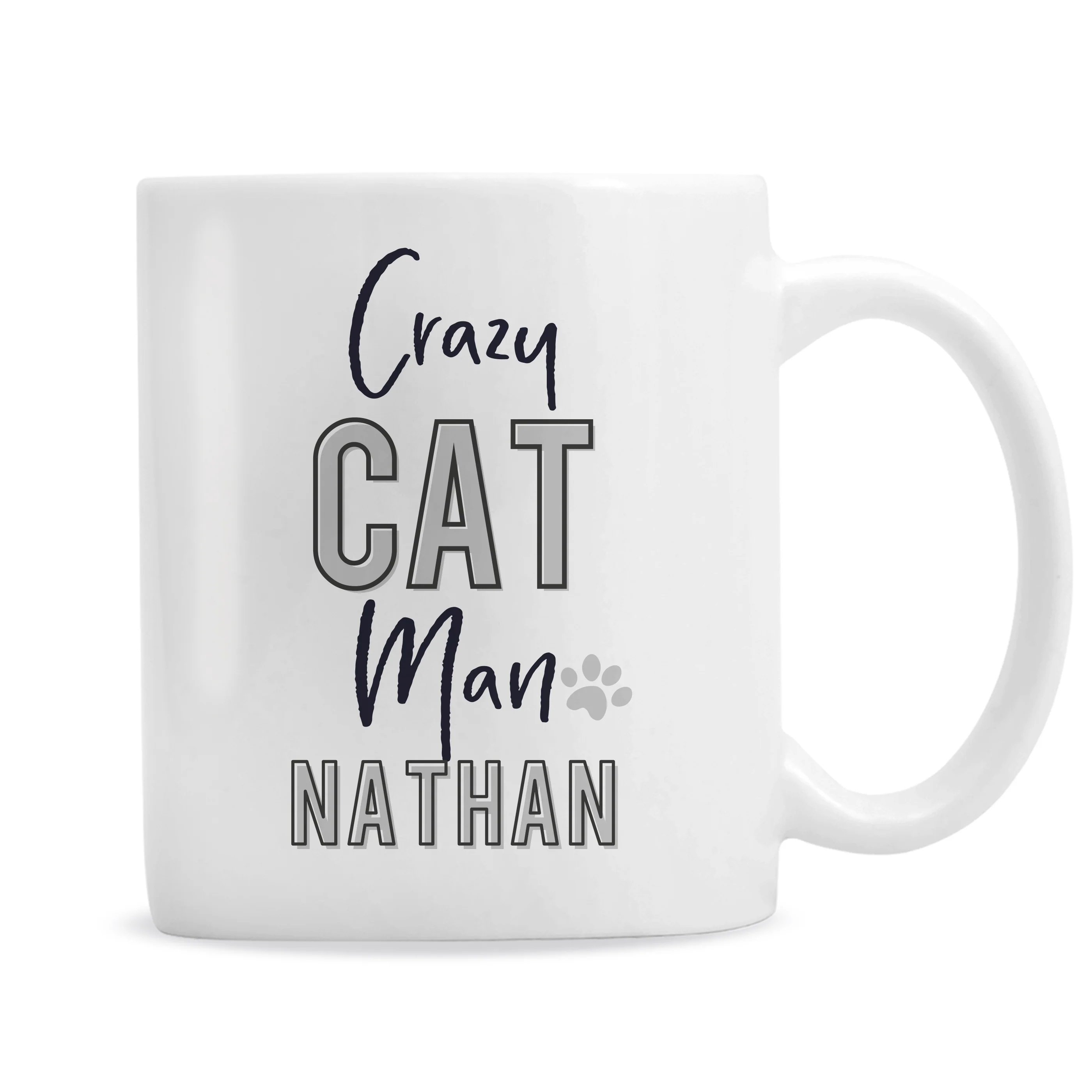 Personalised Crazy Cat Man Mug - Image 5