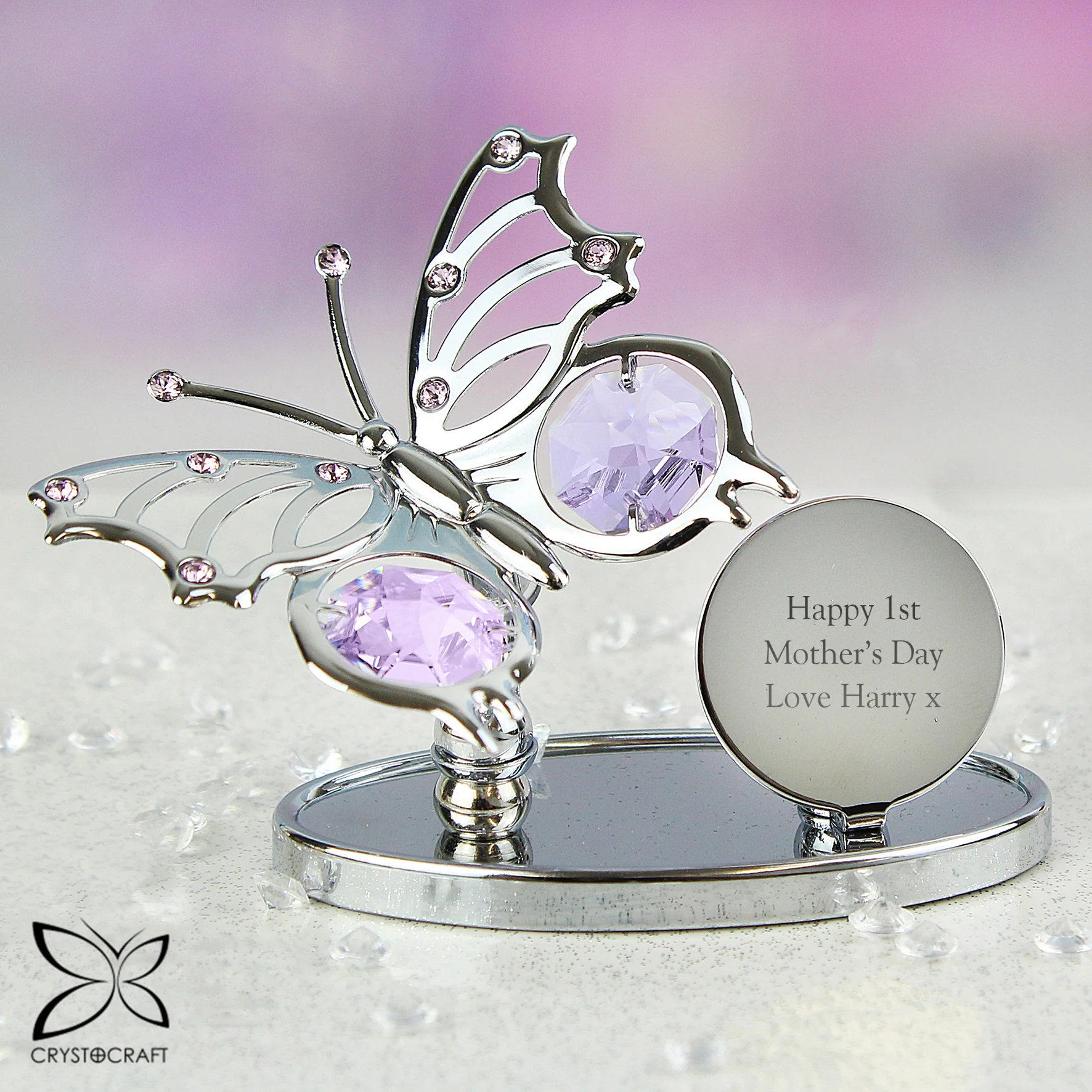 Personalised Crystocraft Butterfly Ornament - Image 2