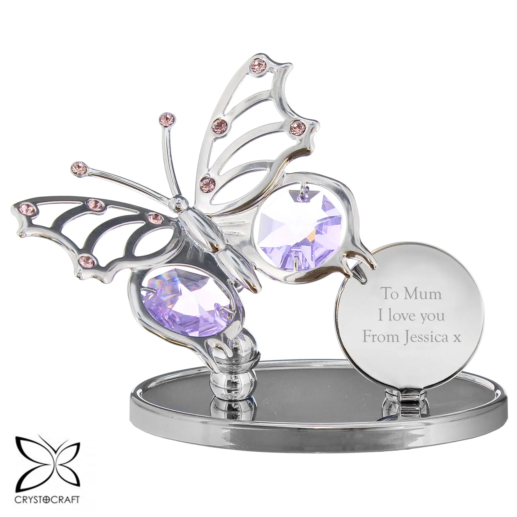 Personalised Crystocraft Butterfly Ornament - Image 4