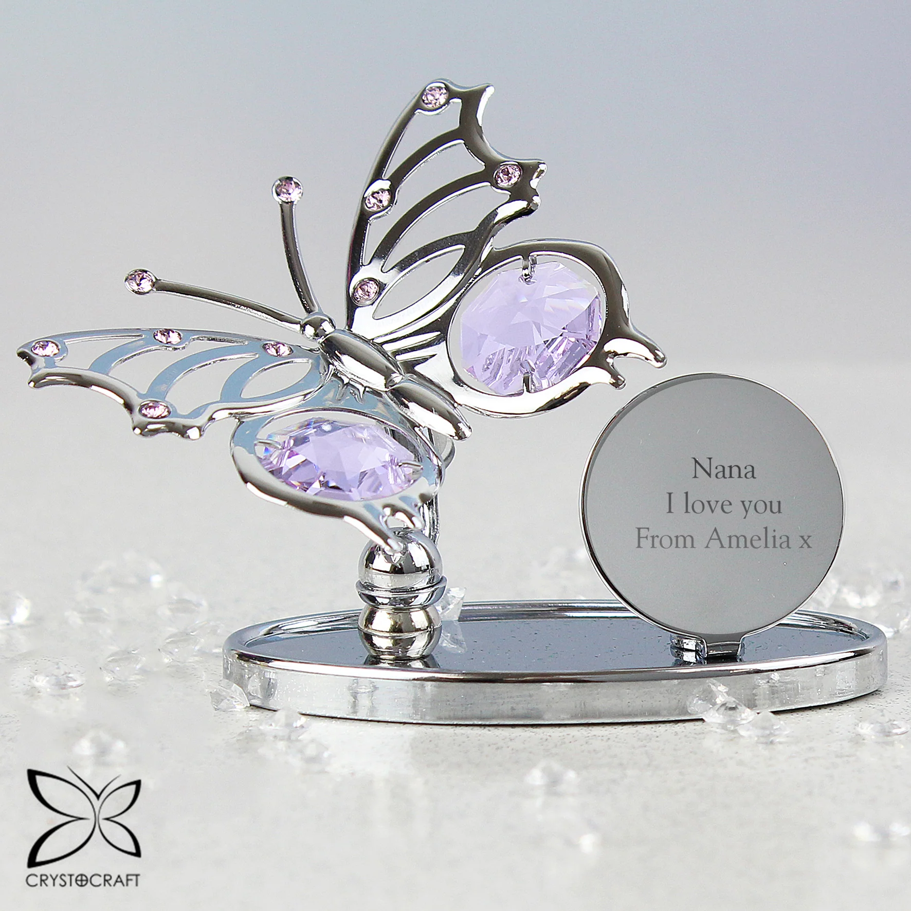 Personalised Crystocraft Butterfly Ornament - Image 6